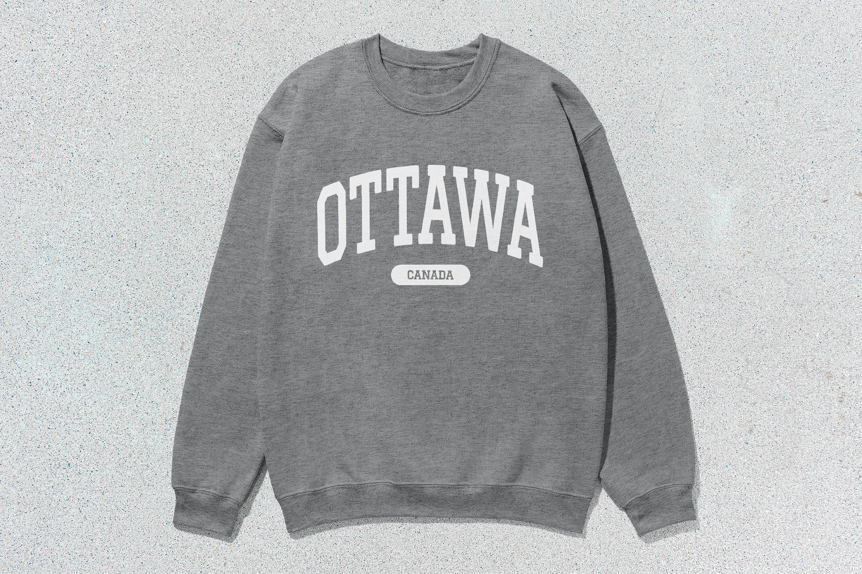 Ottawa - Unisex Heavy Blend™ Crewneck Sweatshirt athletic heather Canada Cities crewnecks LADs Ontario Ottawa sweaters