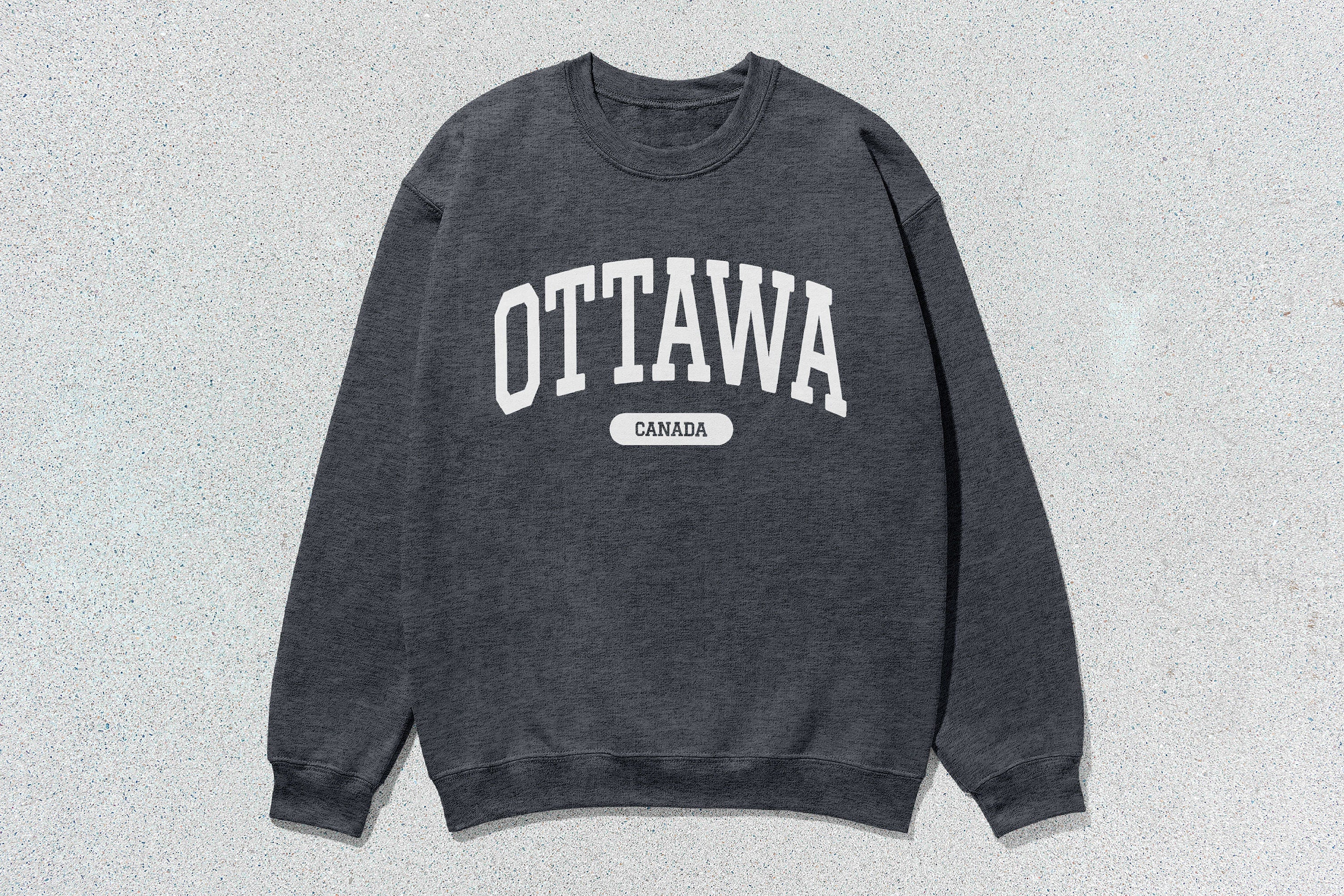 Ottawa - Unisex Heavy Blend™ Crewneck Sweatshirt Charcoal Heather Canada Cities crewnecks LADs Ontario Ottawa sweaters