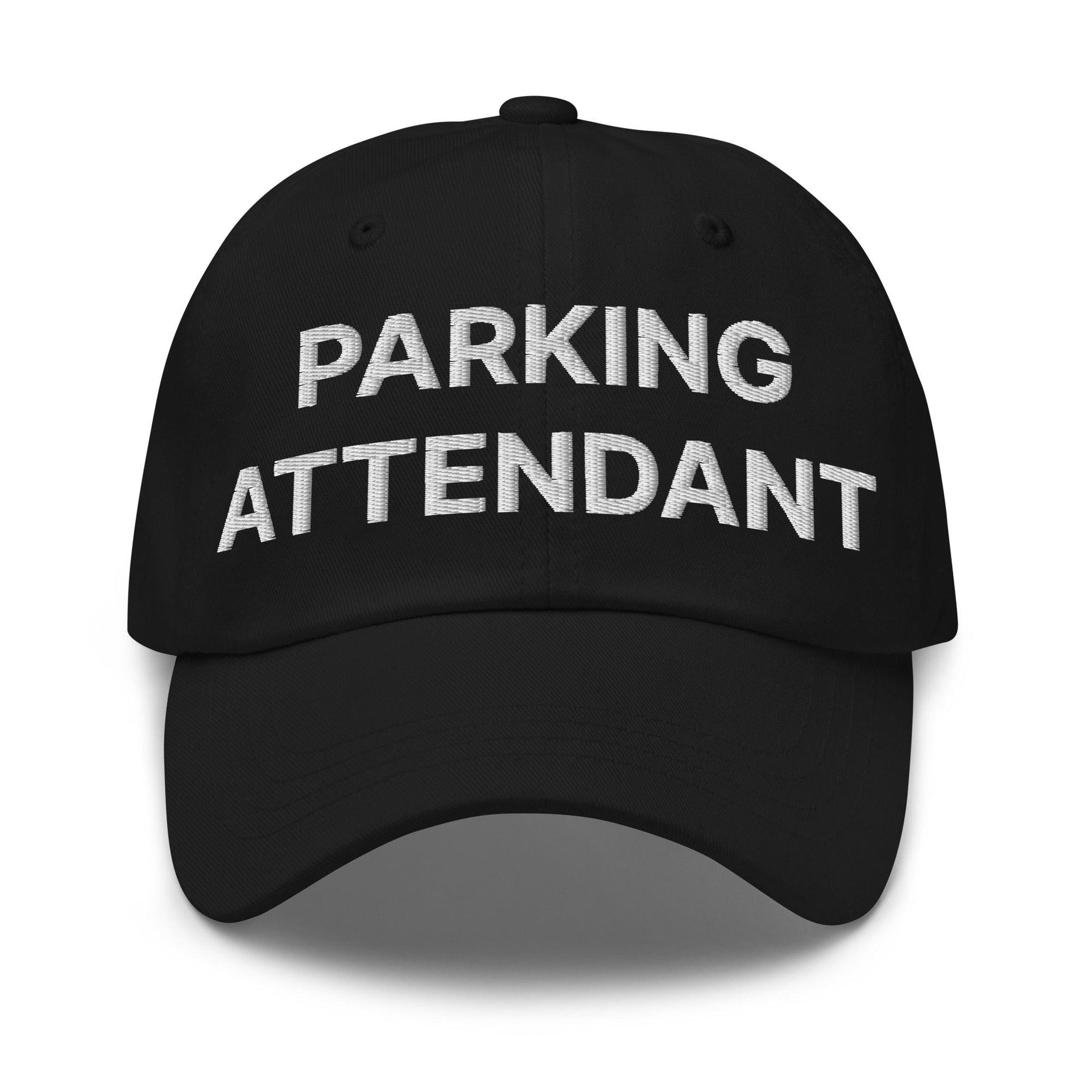 Parking Attendant Uniform Work Embroidered Dad Hat Black Capital Crowns Dad Hats Work