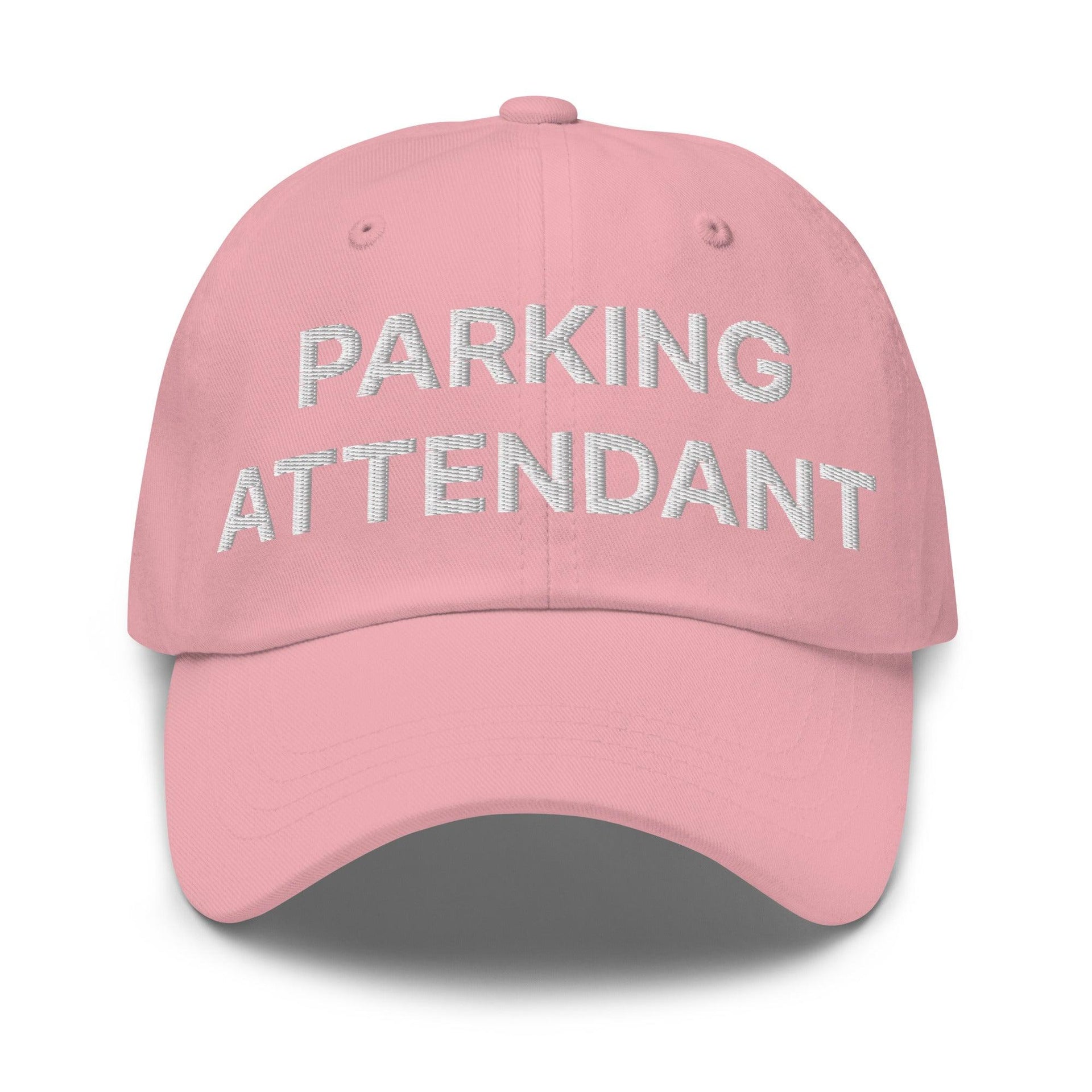 Parking Attendant Uniform Work Embroidered Dad Hat Pink Capital Crowns Dad Hats Work