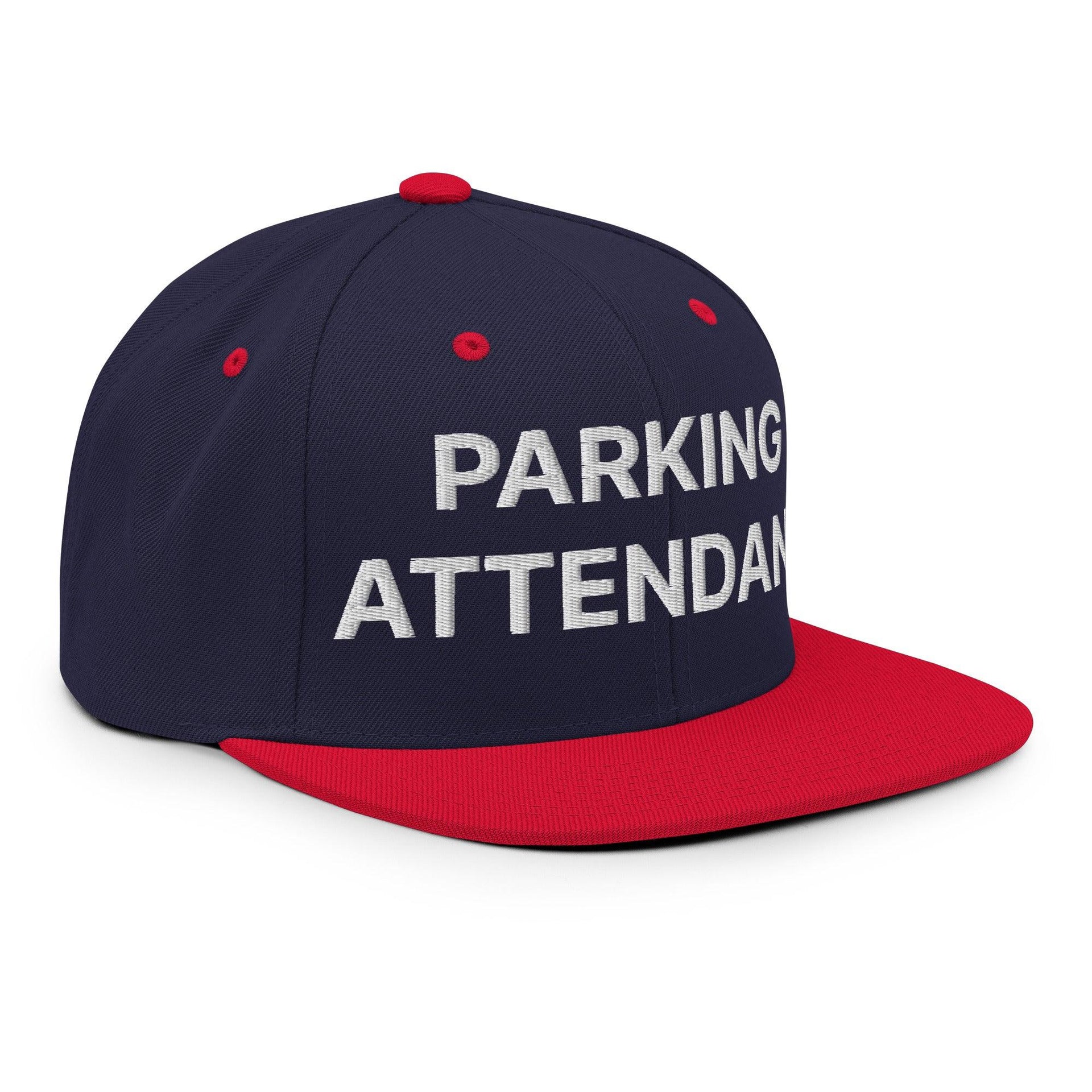 Parking Attendant Uniform Work Embroidered Flat Bill Brim Snapback Hat Capital Crowns Snapback Hats Work