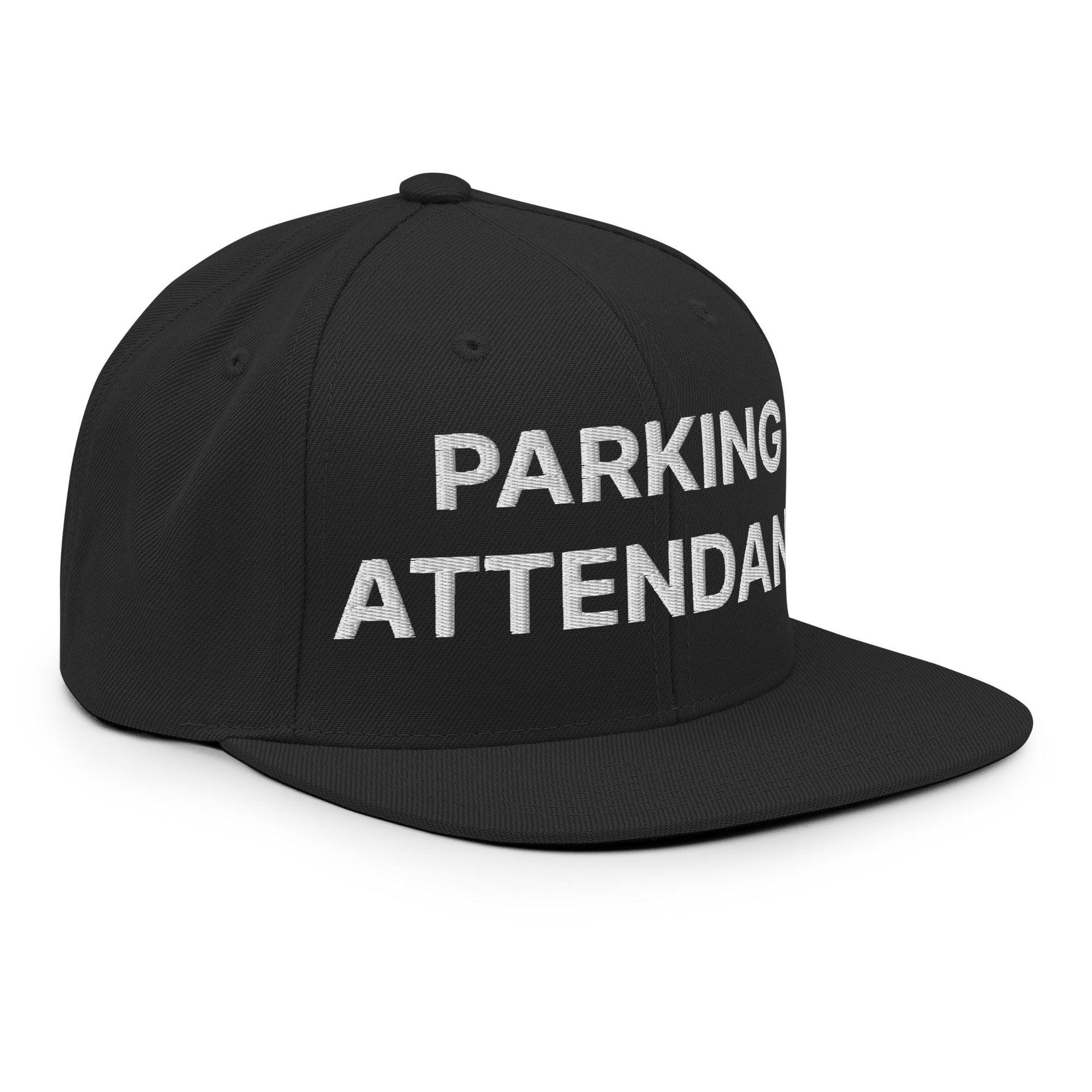 Parking Attendant Uniform Work Embroidered Flat Bill Brim Snapback Hat Capital Crowns Snapback Hats Work