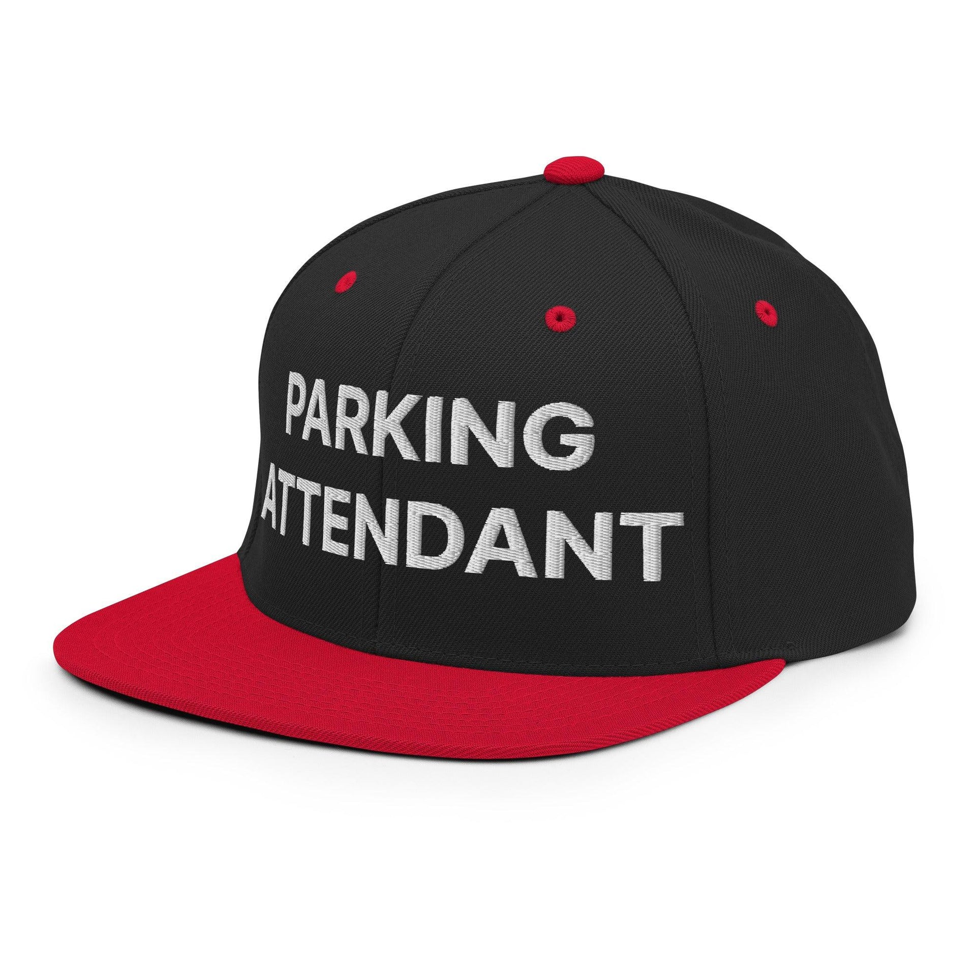 Parking Attendant Uniform Work Embroidered Flat Bill Brim Snapback Hat Capital Crowns Snapback Hats Work