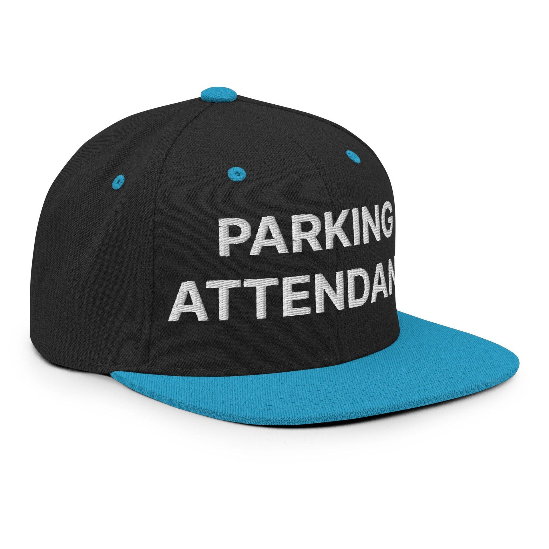 Parking Attendant Uniform Work Embroidered Flat Bill Brim Snapback Hat Capital Crowns Snapback Hats Work