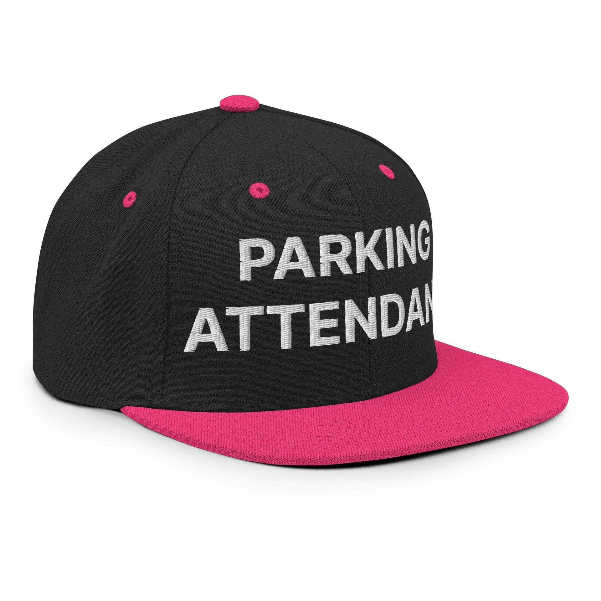 Parking Attendant Uniform Work Embroidered Flat Bill Brim Snapback Hat Capital Crowns Snapback Hats Work