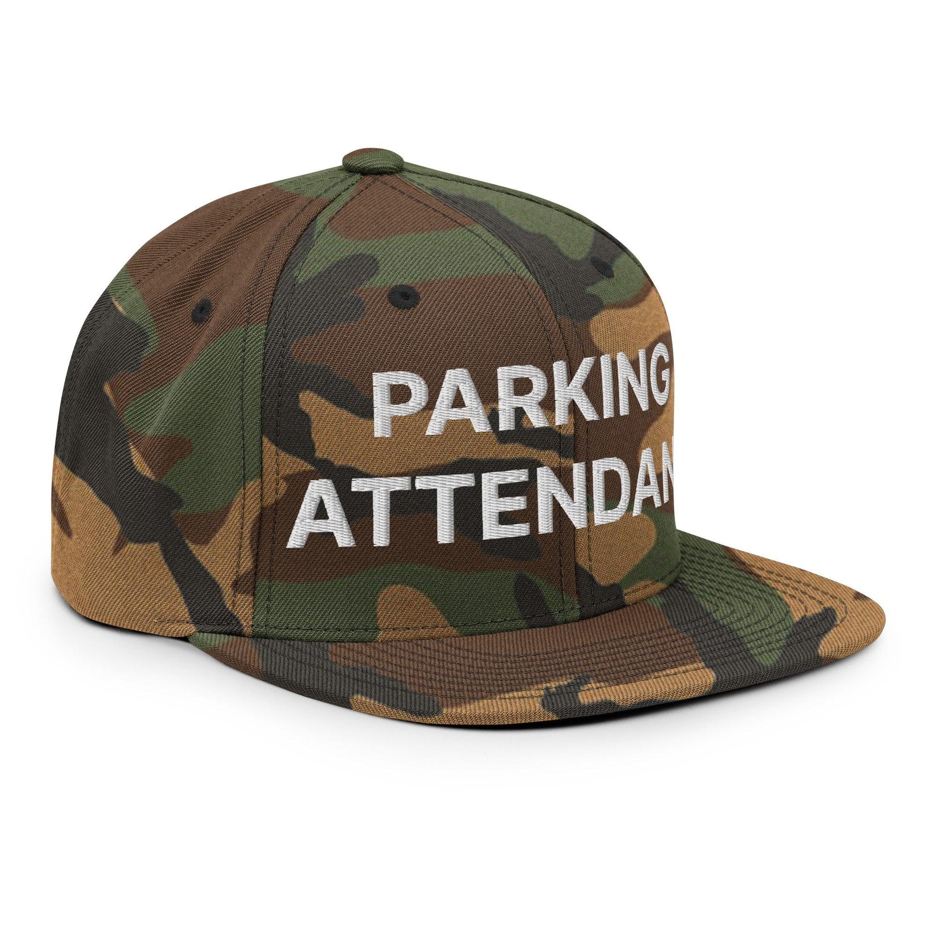 Parking Attendant Uniform Work Embroidered Flat Bill Brim Snapback Hat Capital Crowns Snapback Hats Work