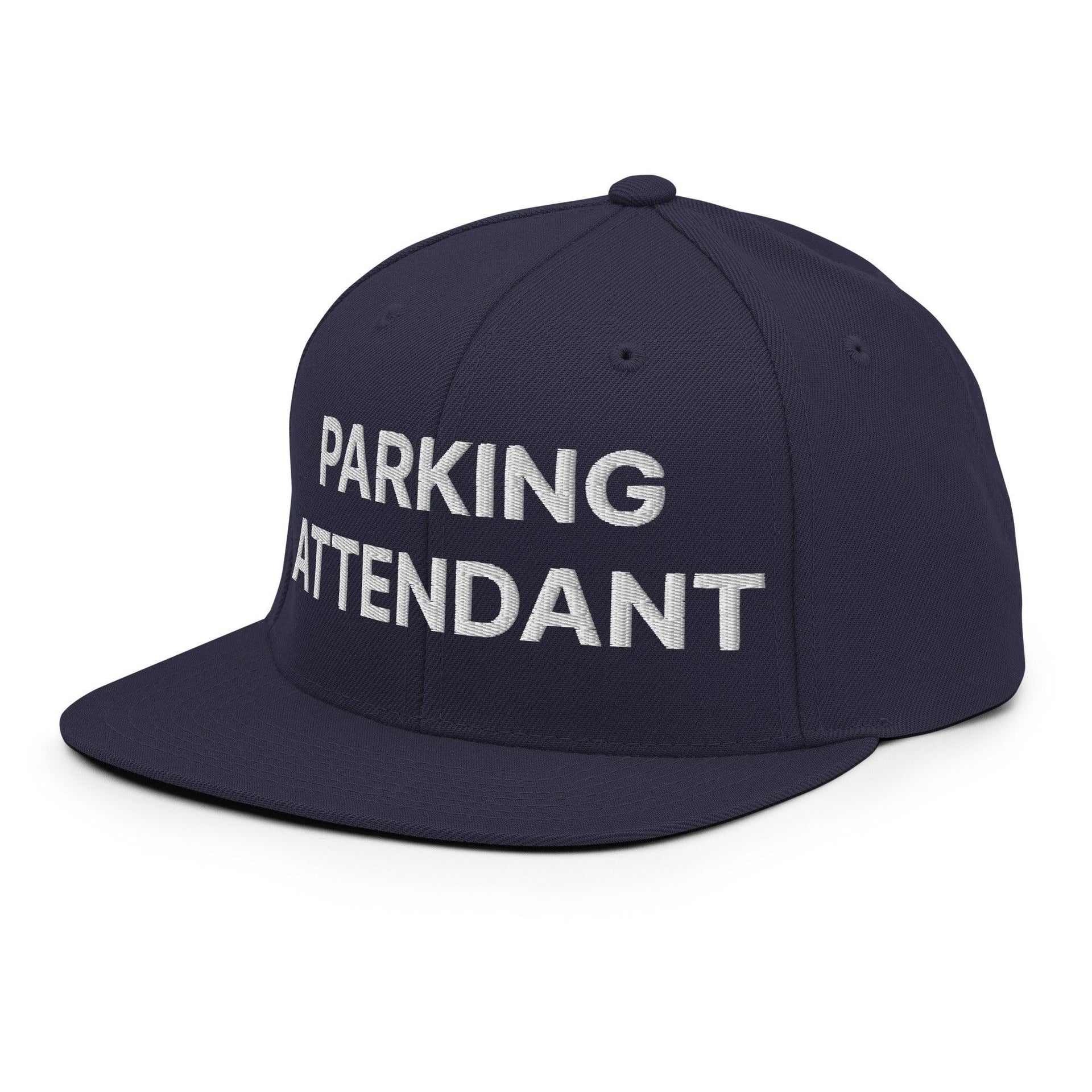 Parking Attendant Uniform Work Embroidered Flat Bill Brim Snapback Hat Capital Crowns Snapback Hats Work