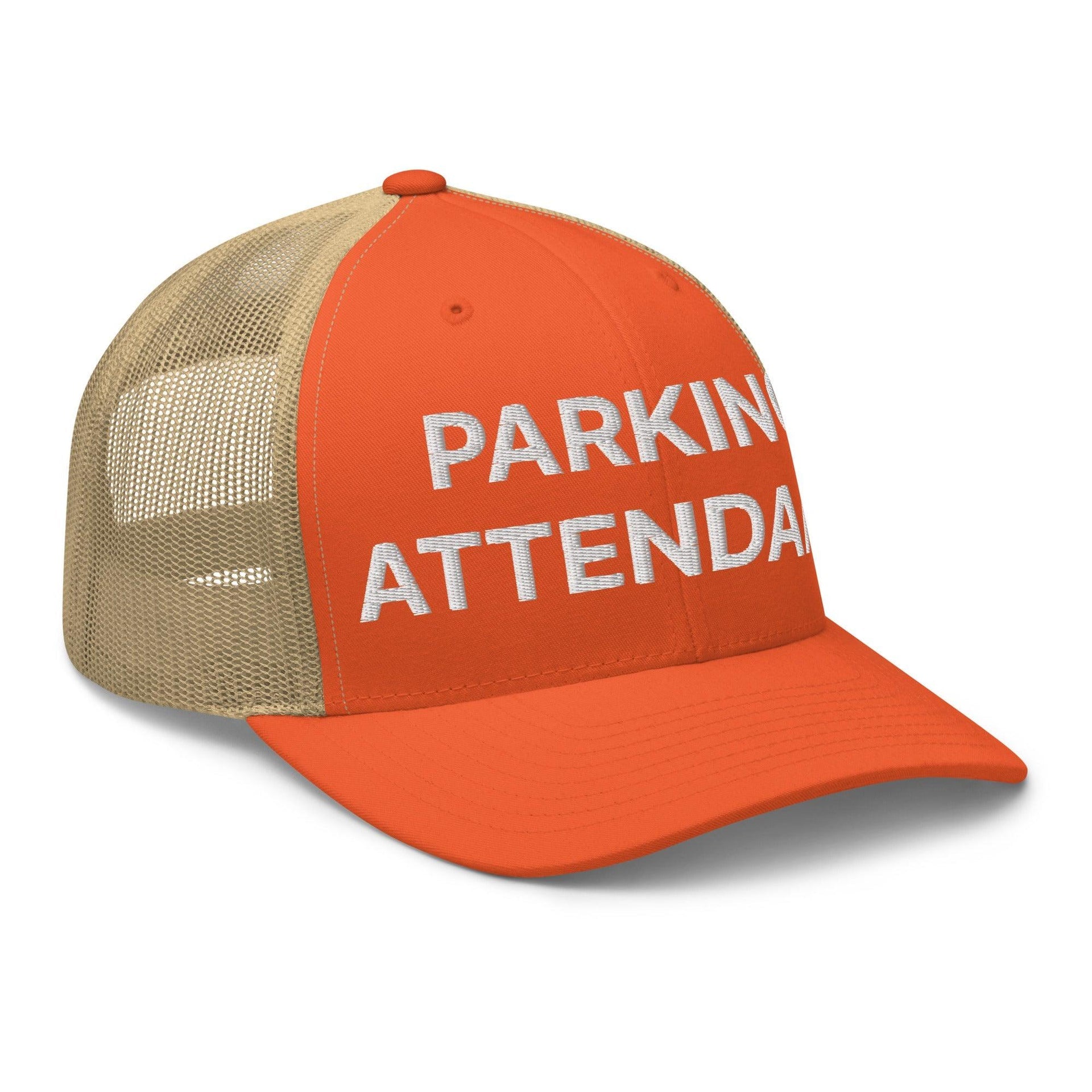 Parking Attendant Work Block Embroidered Mesh Trucker Hat Capital Crowns Trucker Hats Work