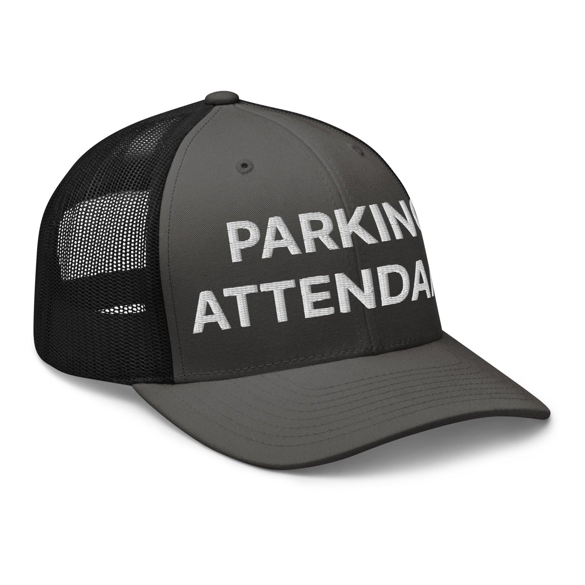 Parking Attendant Work Block Embroidered Mesh Trucker Hat Capital Crowns Trucker Hats Work