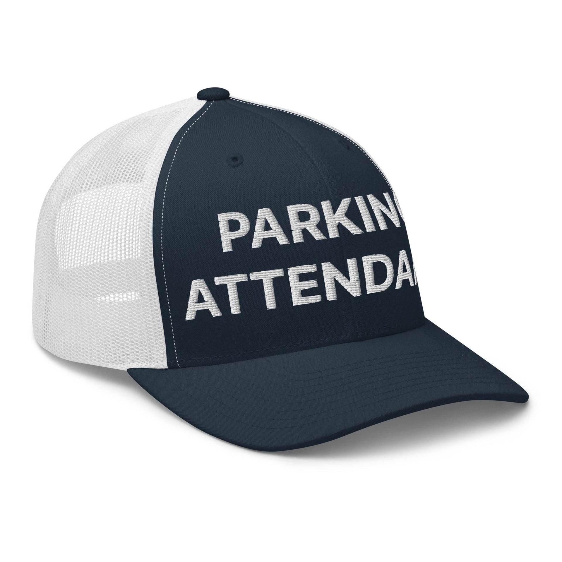 Parking Attendant Work Block Embroidered Mesh Trucker Hat Capital Crowns Trucker Hats Work