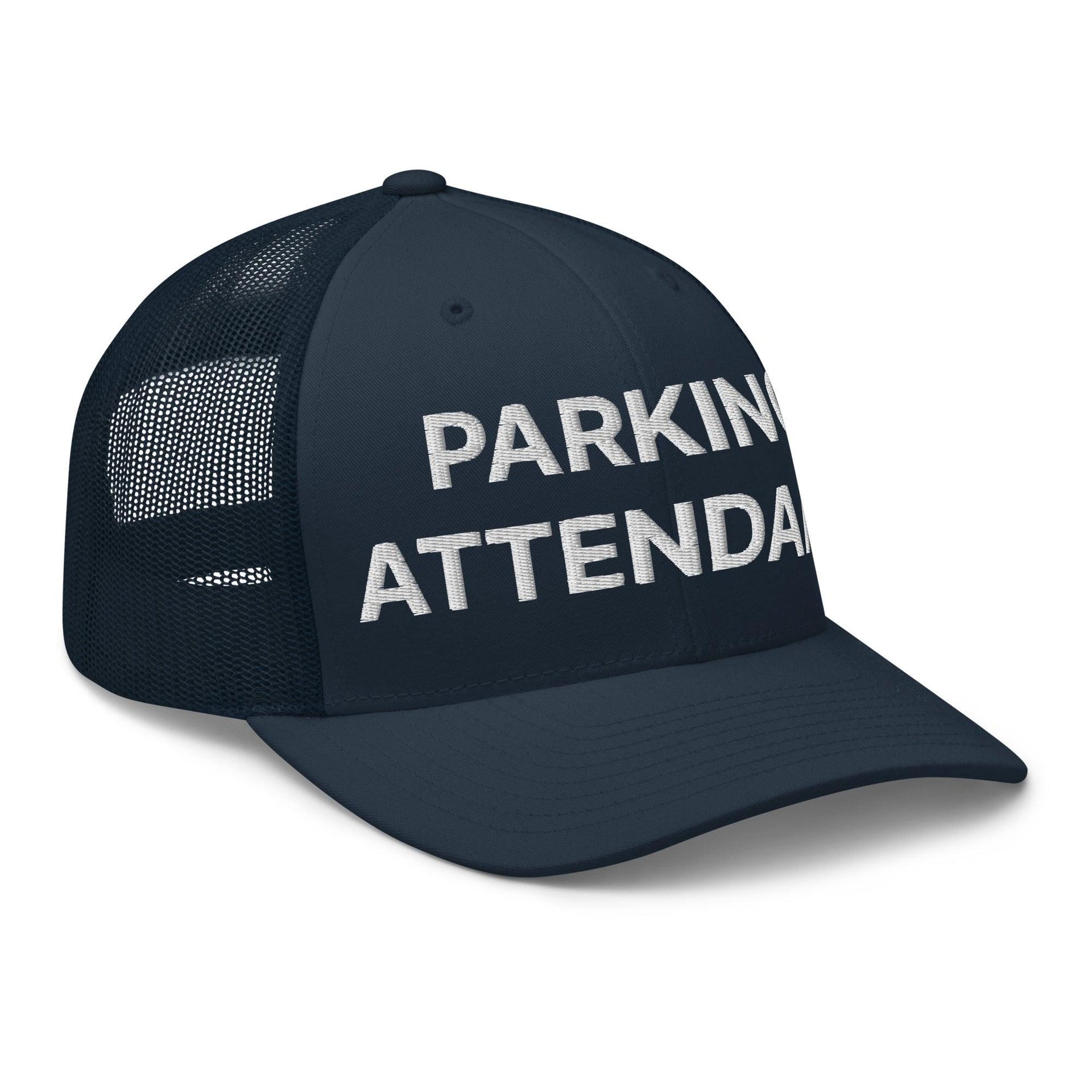 Parking Attendant Work Block Embroidered Mesh Trucker Hat Capital Crowns Trucker Hats Work
