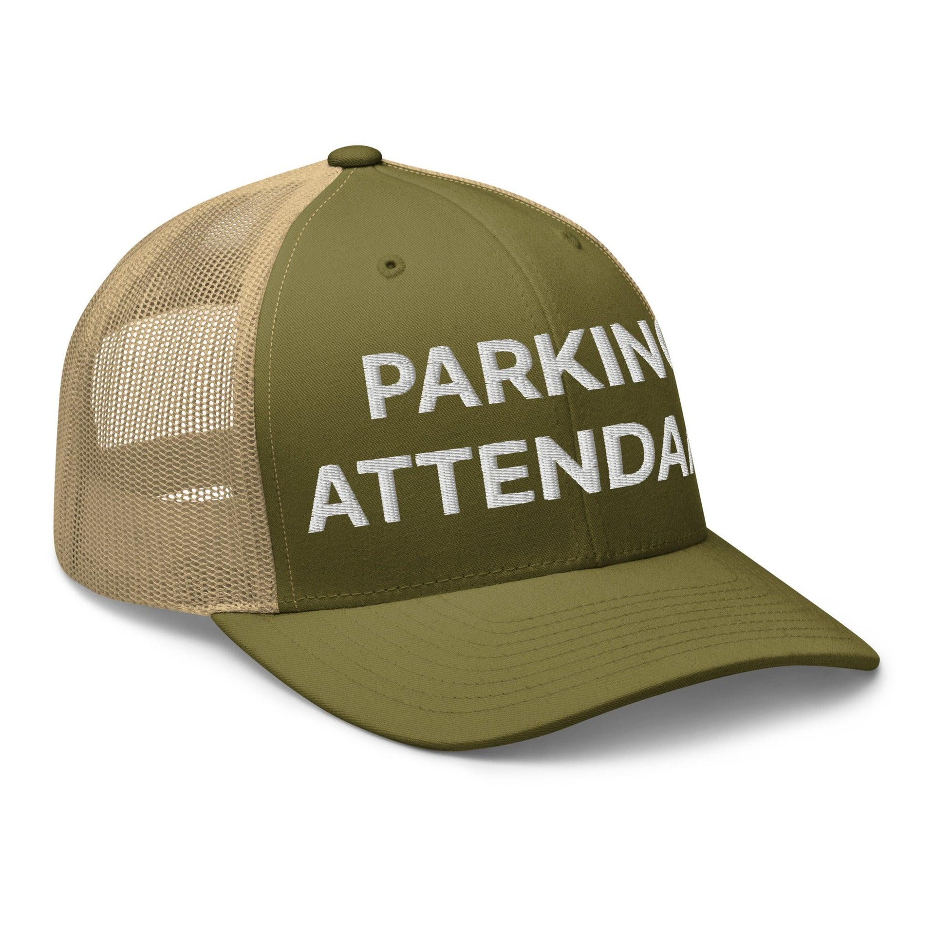 Parking Attendant Work Block Embroidered Mesh Trucker Hat Capital Crowns Trucker Hats Work