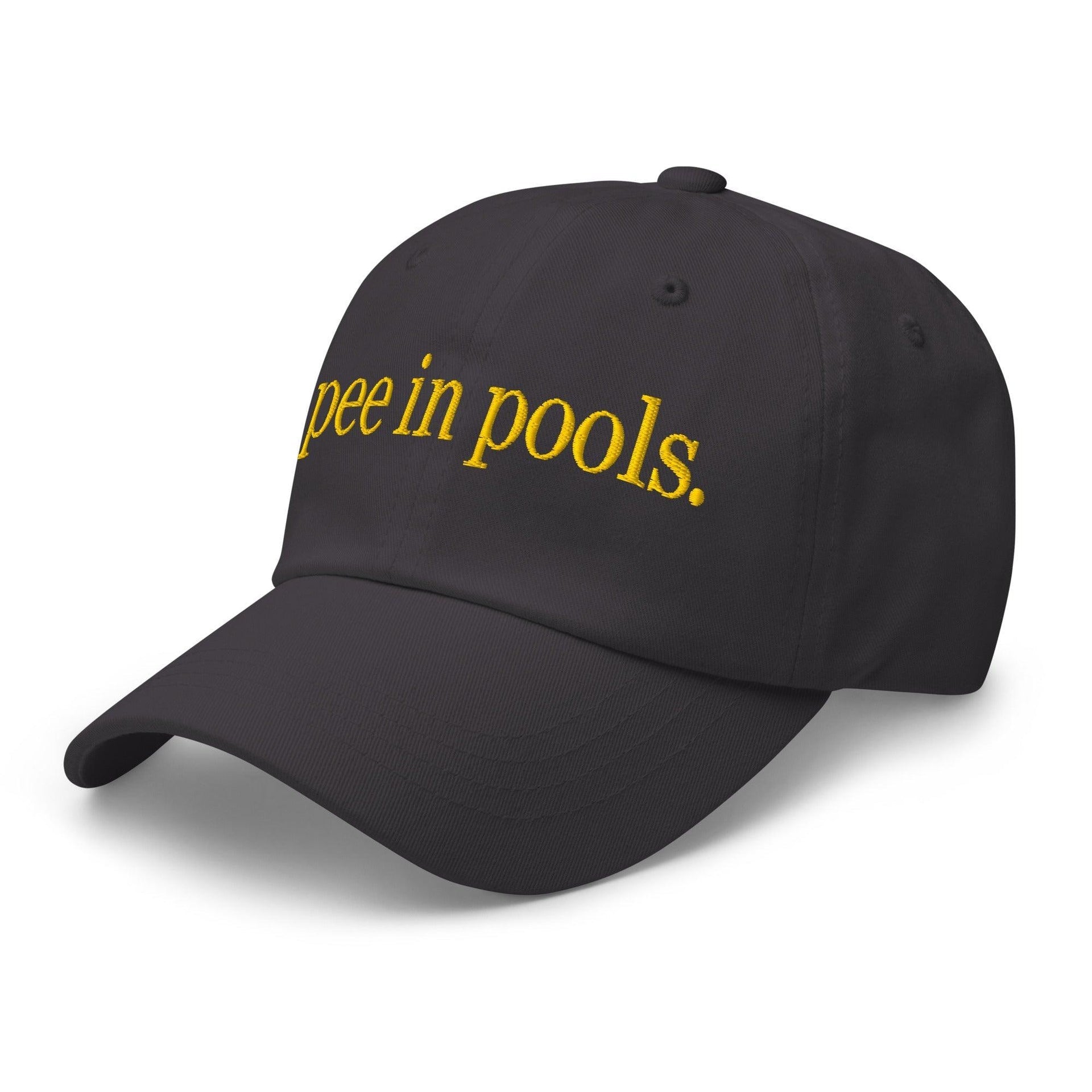 I Pee in Pools Embroidered Dad Hat Capital Crowns Dad Hats Funny