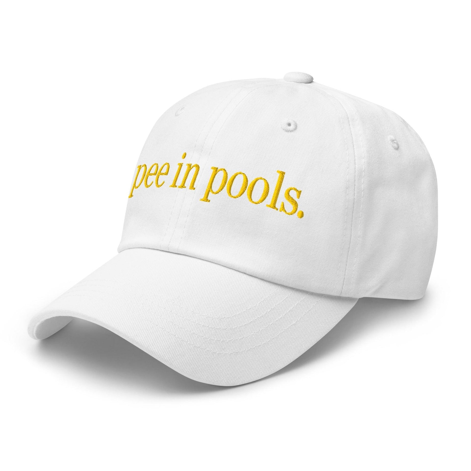 I Pee in Pools Embroidered Dad Hat Capital Crowns Dad Hats Funny