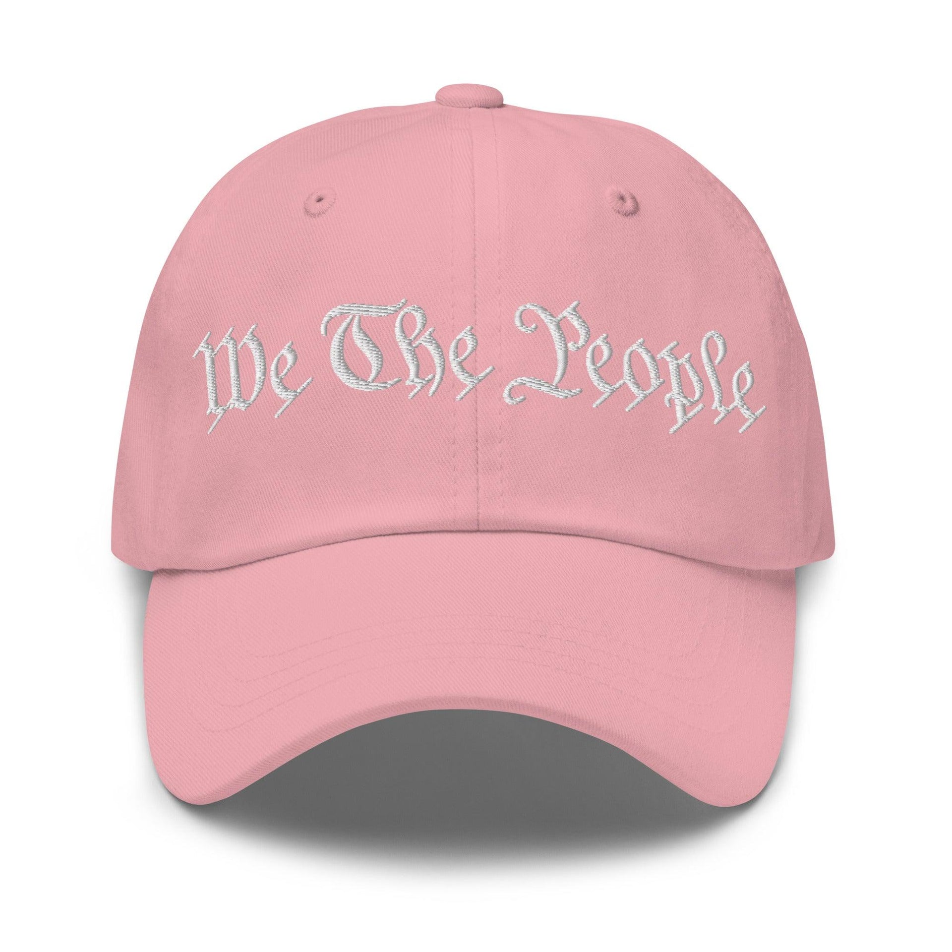 We The People Embroidered Dad Hat Pink Capital Crowns Conservative Dad Hats