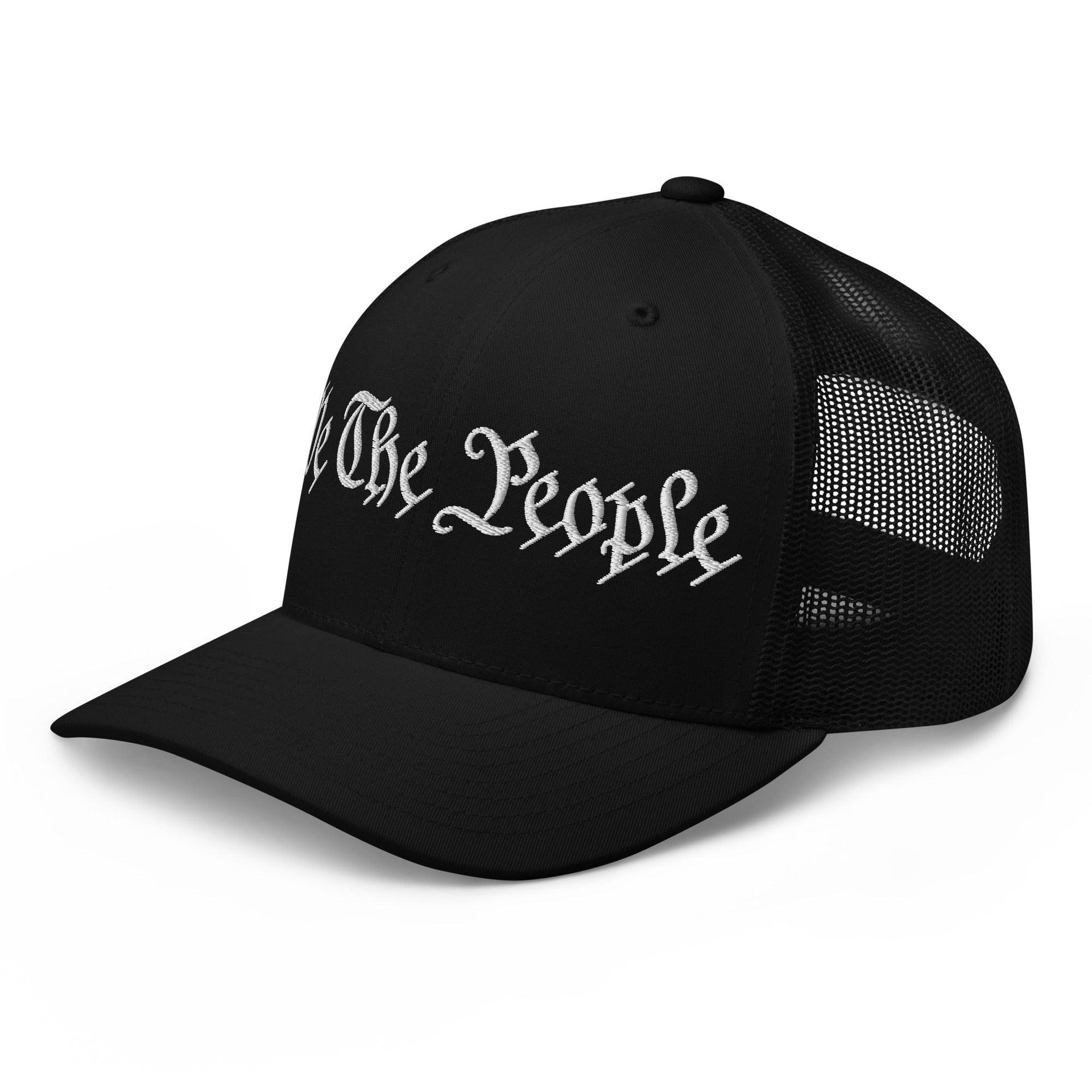 We The People Embroidered Mesh Trucker Hat Capital Crowns Conservative Trucker Hats