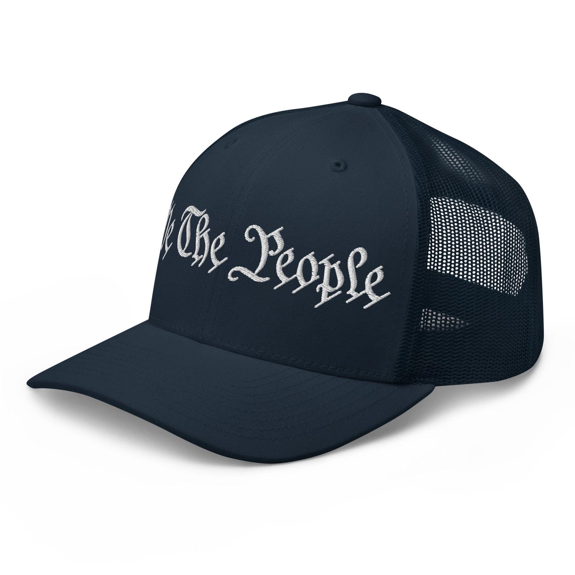 We The People Embroidered Mesh Trucker Hat Capital Crowns Conservative Trucker Hats