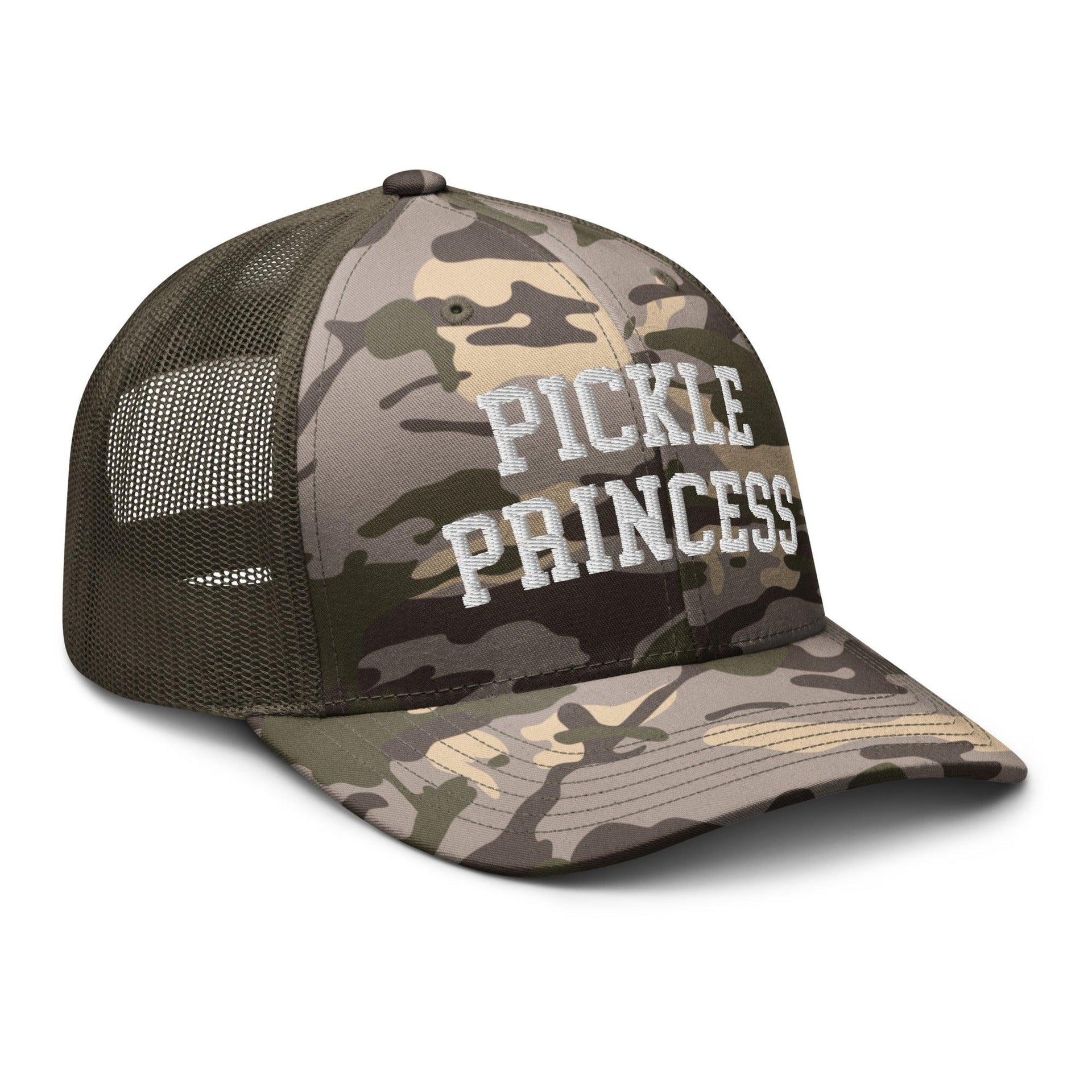 Pickle Princess Camo Trucker Hat Capital Crowns Funny Trucker Hats