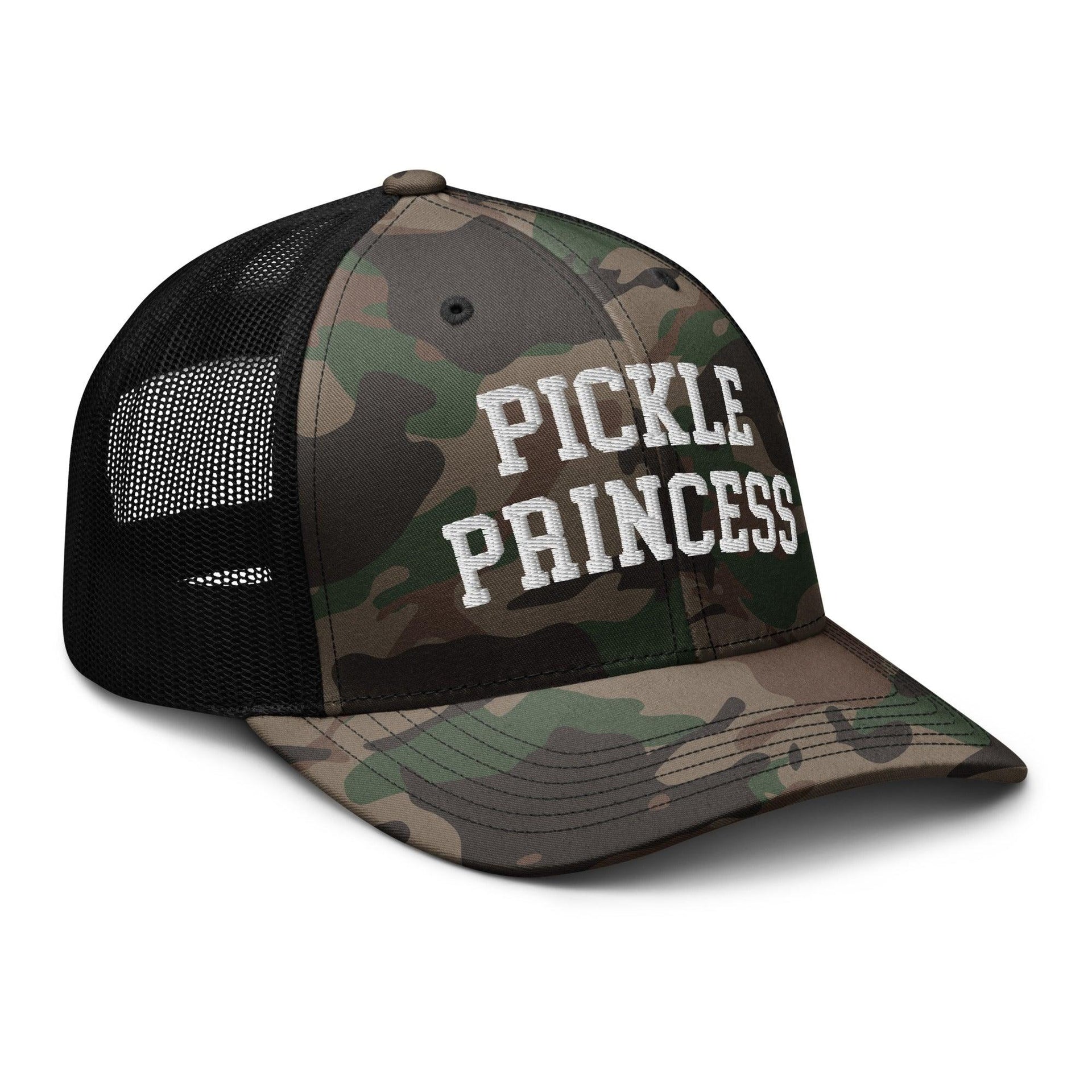 Pickle Princess Camo Trucker Hat Capital Crowns Funny Trucker Hats