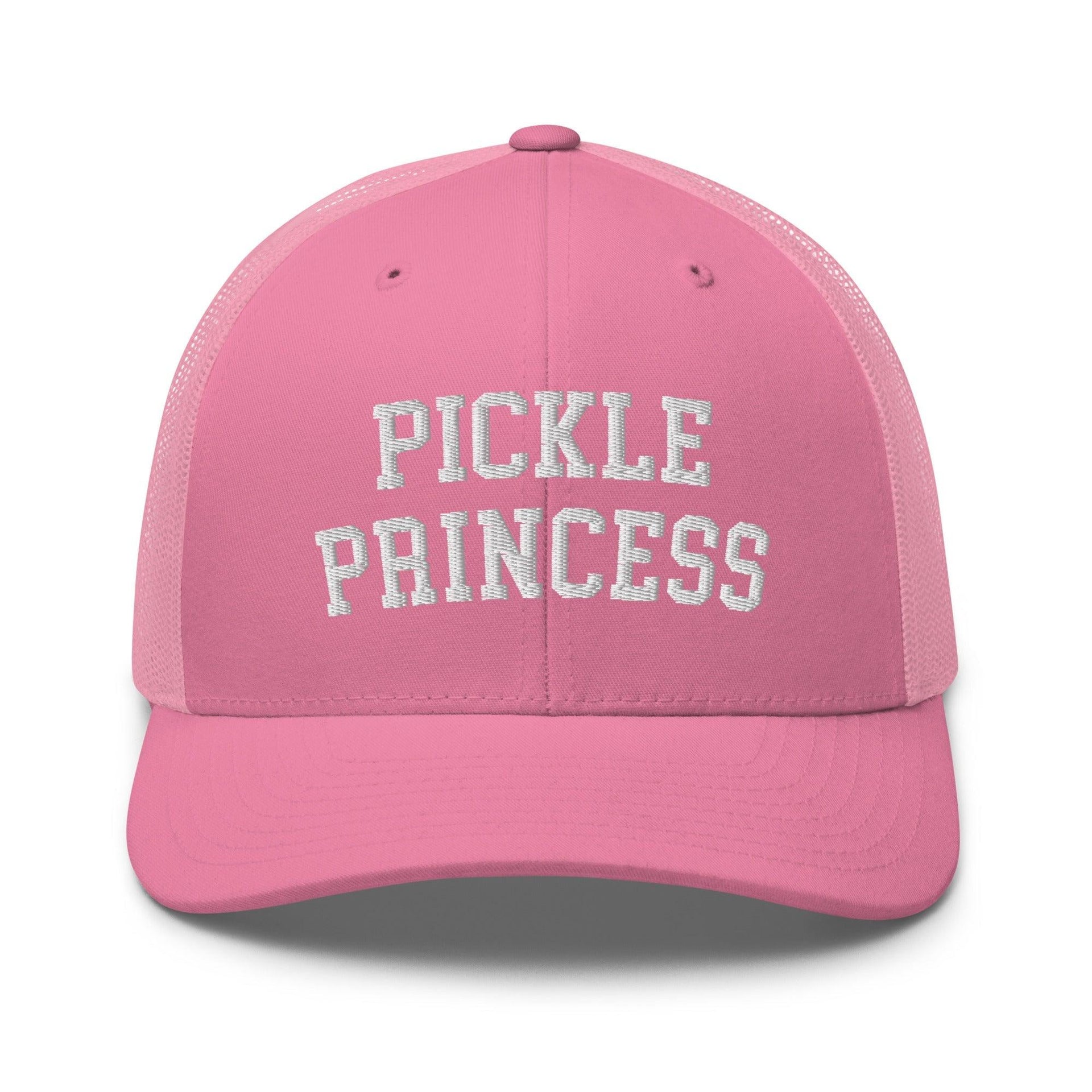 Pickle Princess Retro Trucker Hat Pink Capital Crowns Funny Trucker Hats