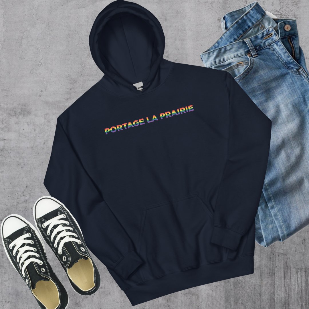 Portage la Prairie Pride Hoodie Navy Canadian City Apparel