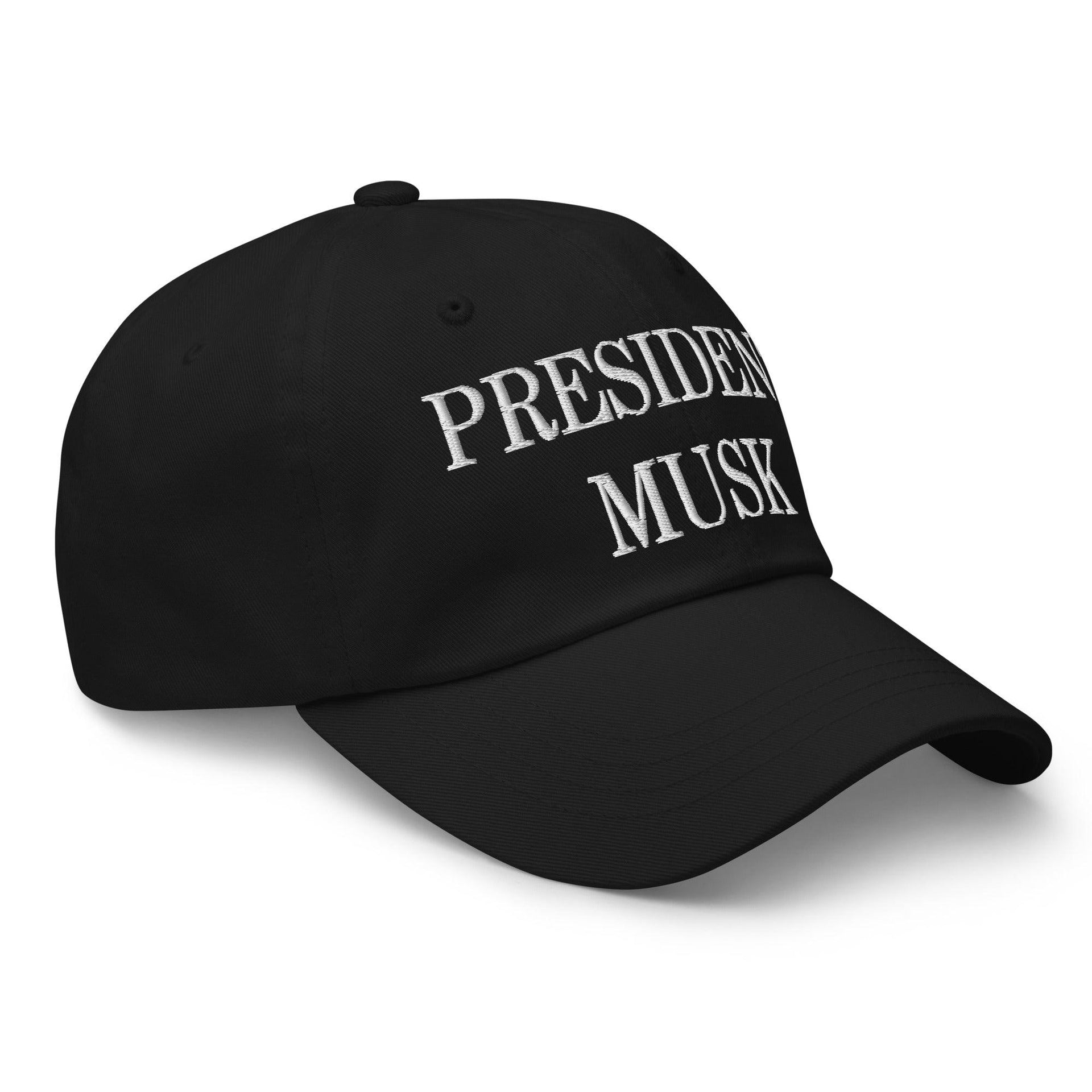President Musk Embroidered Dad Hat Capital Crowns Conservative Dad Hats