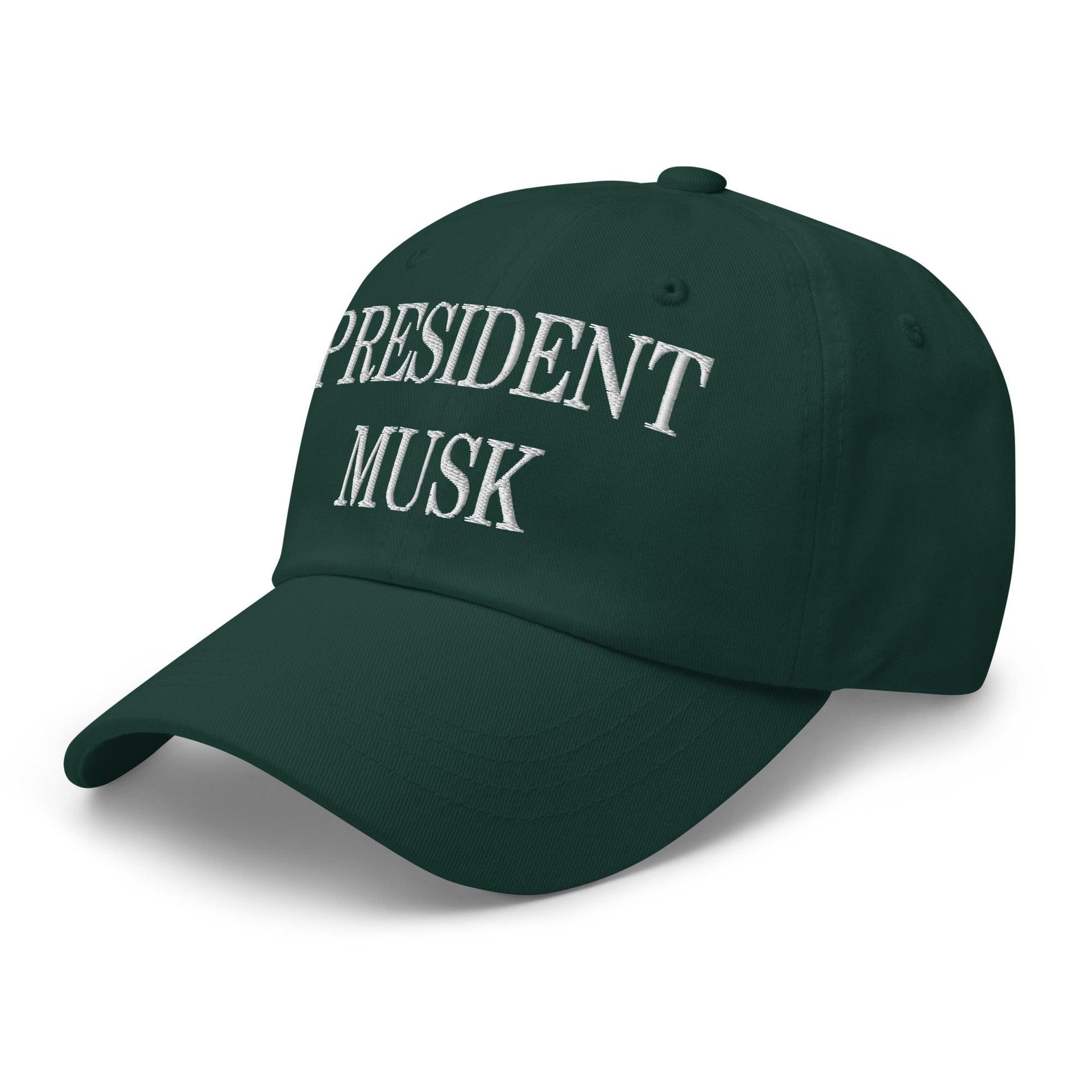 President Musk Embroidered Dad Hat Capital Crowns Conservative Dad Hats