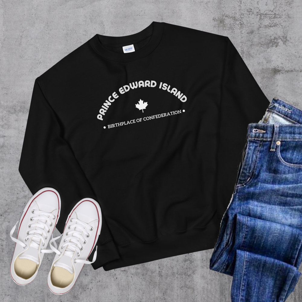 Prince Edward Island License Crewneck Black Canadian City Apparel Prince Edward Island