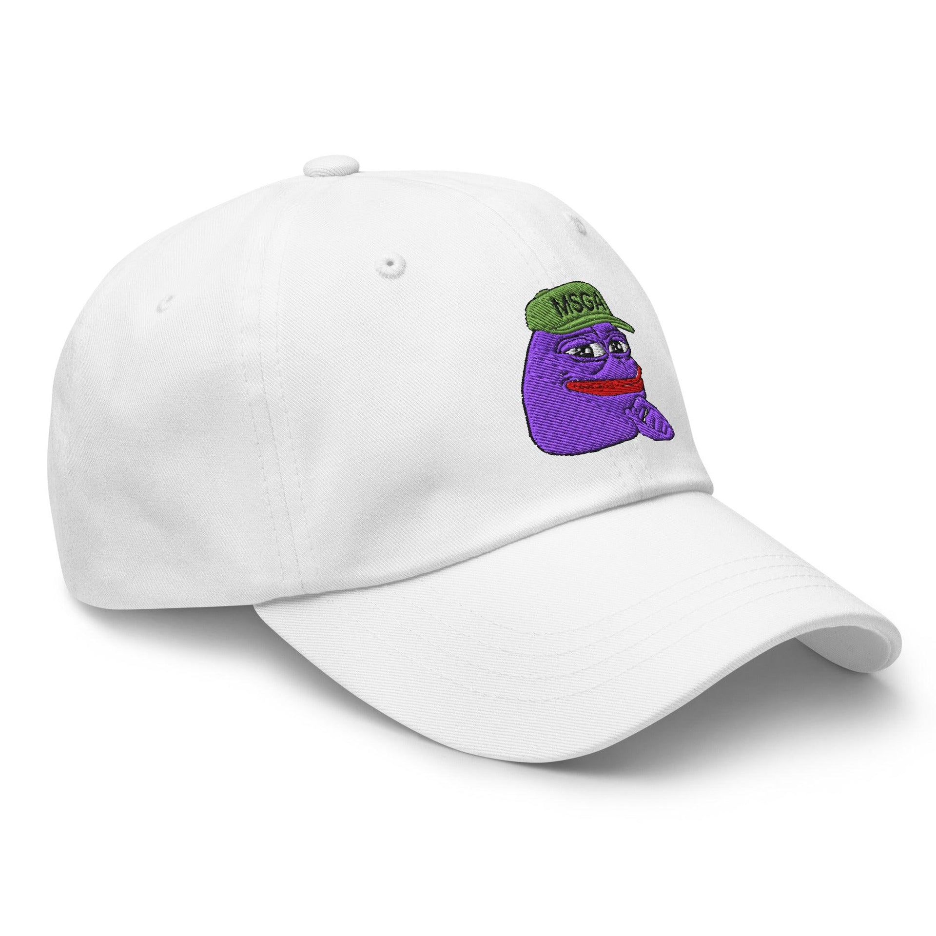 $PURPE Purple Pepe Embroidered Dad Hat Capital Crowns Crypto Dad Hats Funny hat