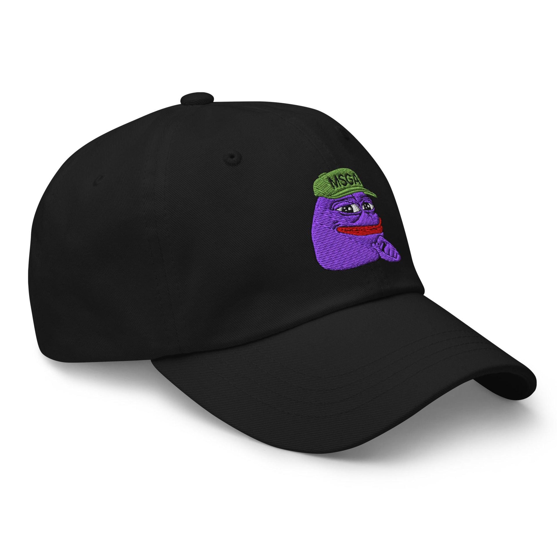 $PURPE Purple Pepe Embroidered Dad Hat Capital Crowns Crypto Dad Hats Funny hat