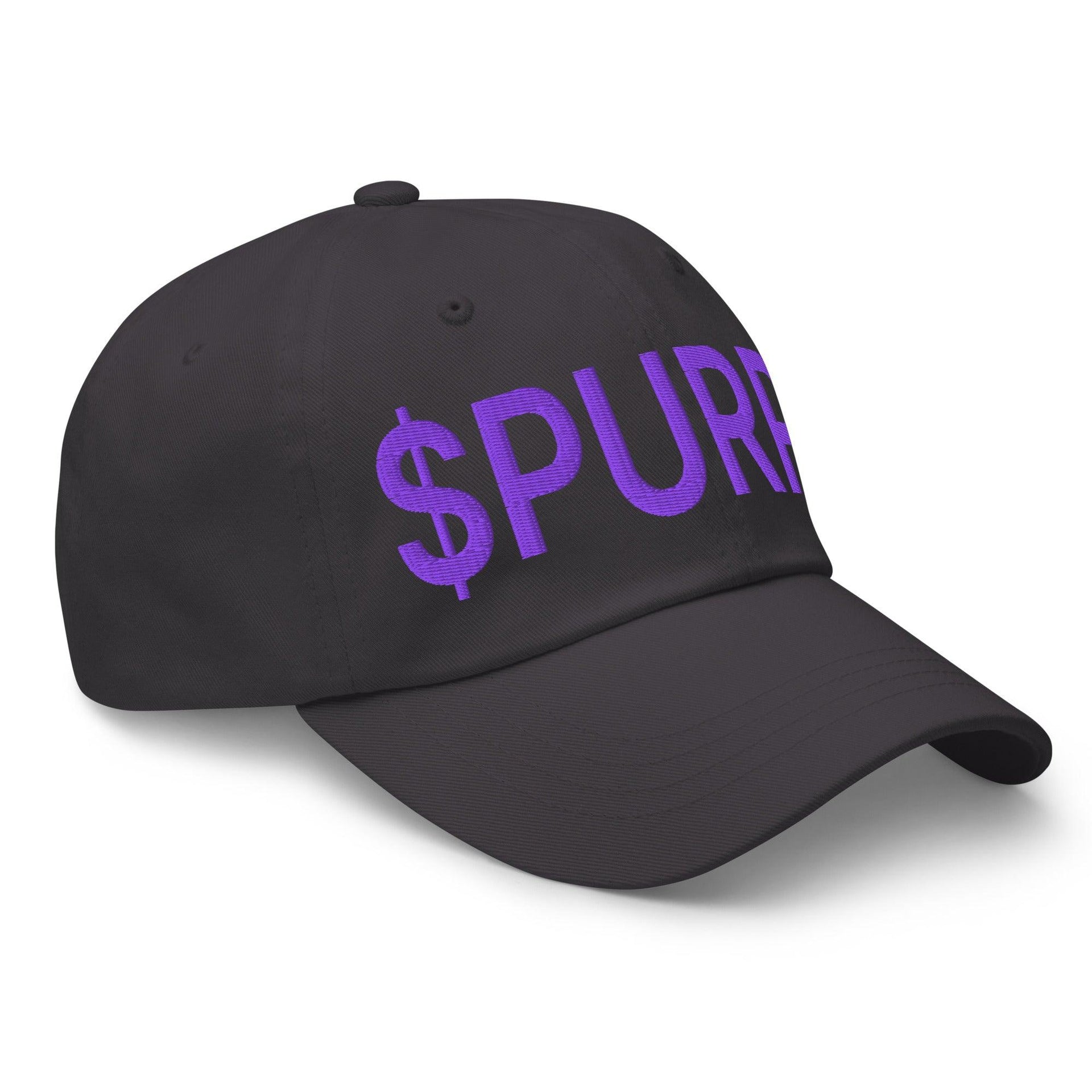 Purple Pepe $PURPE Embroidered Dad Hat Capital Crowns Crypto Dad Hats Funny
