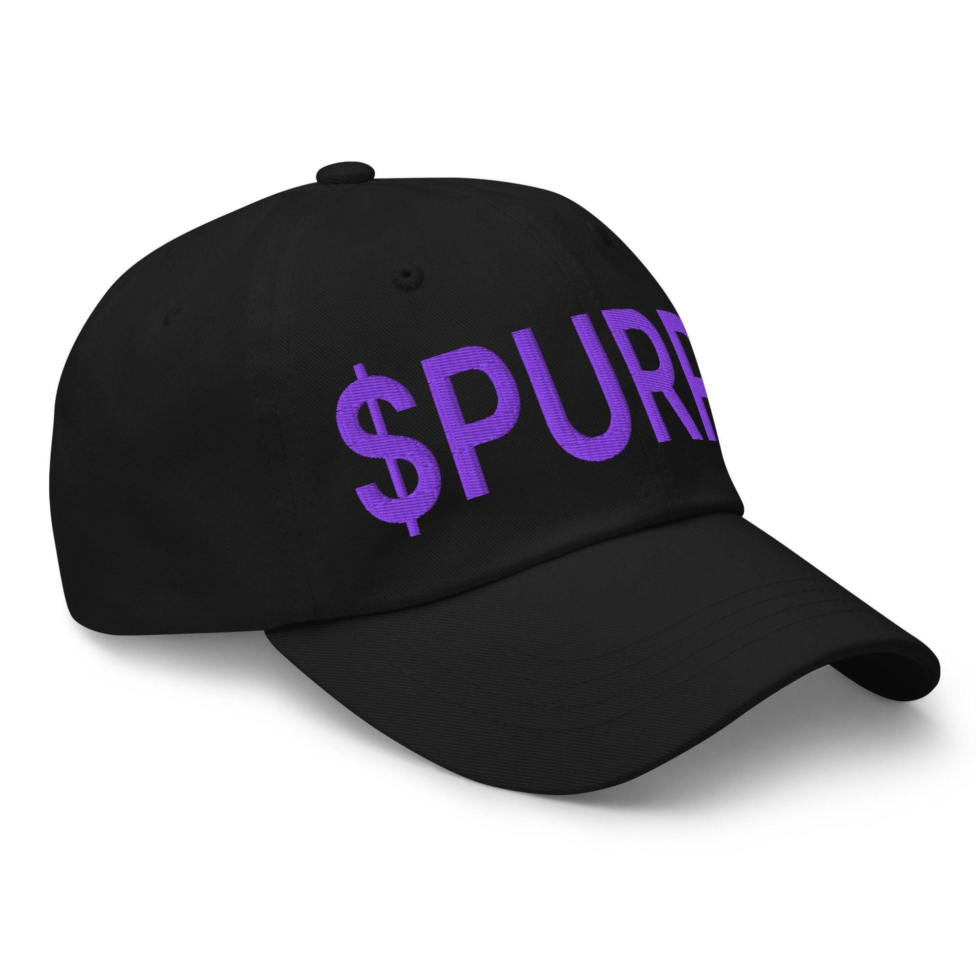 Purple Pepe $PURPE Embroidered Dad Hat Capital Crowns Crypto Dad Hats Funny