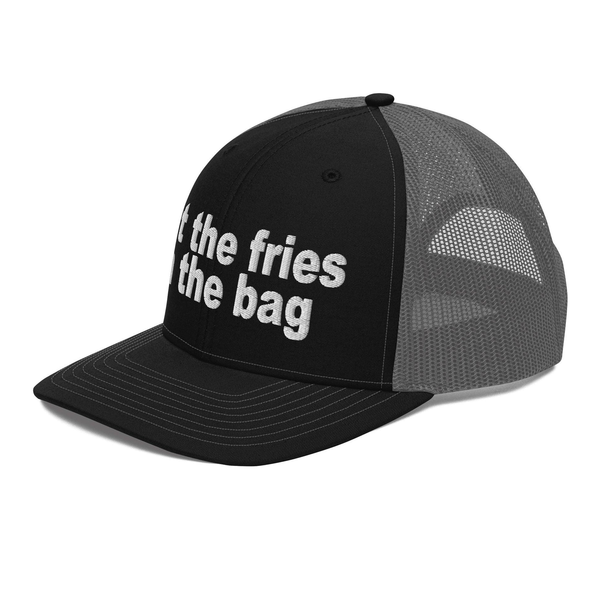 Put the Fries in the Bag Embroidered Classic Mesh Trucker Hat Capital Crowns Funny Trucker Hats