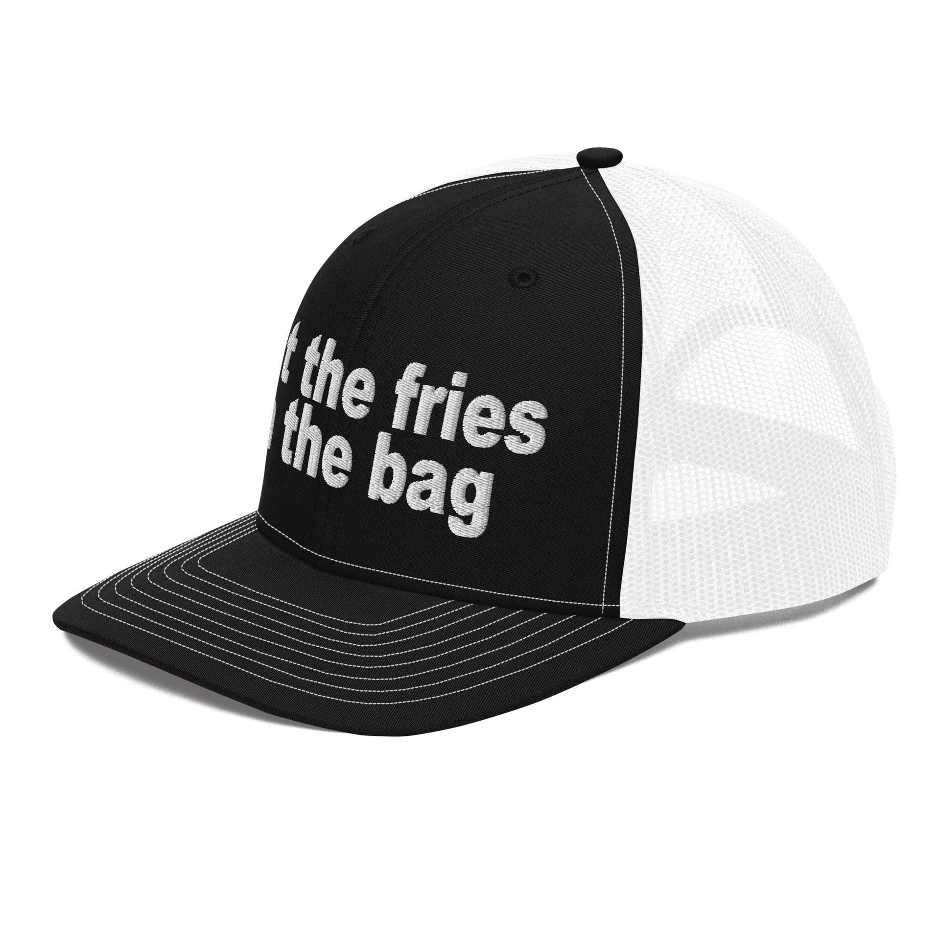 Put the Fries in the Bag Embroidered Classic Mesh Trucker Hat Capital Crowns Funny Trucker Hats