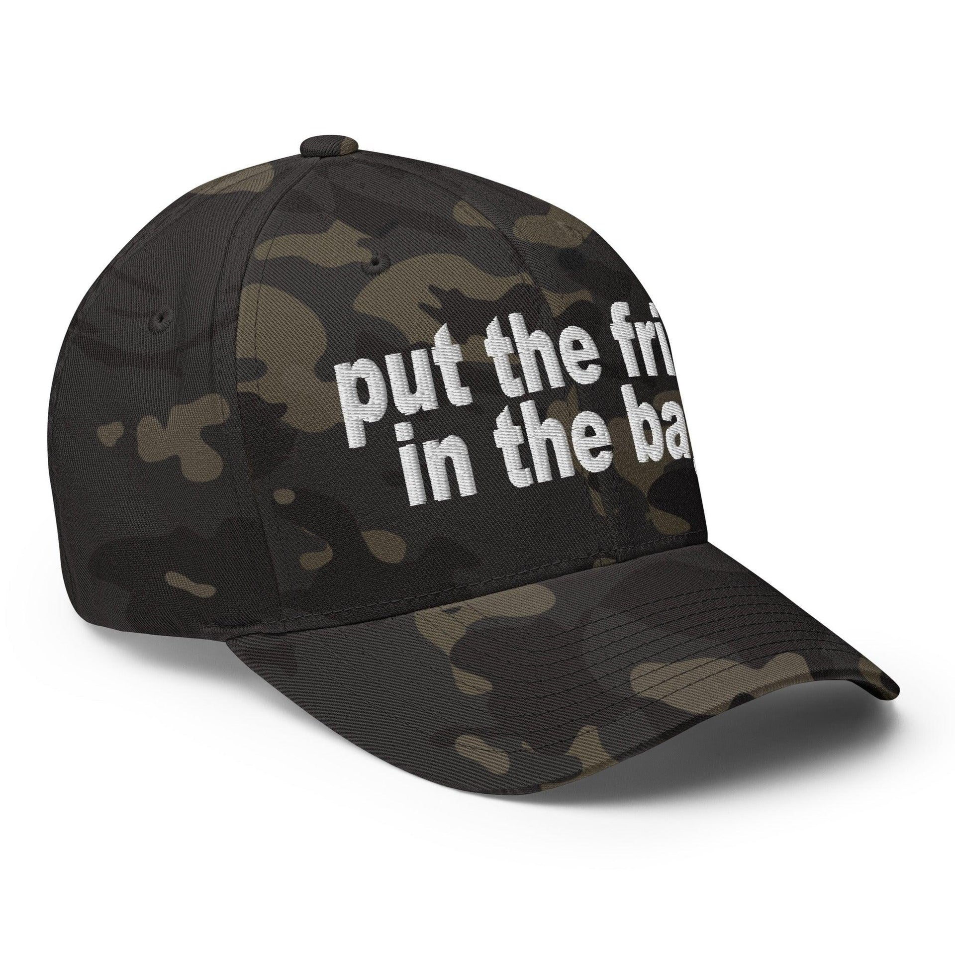 Put the Fries in the Bag Embroidered Stretch Fit Baseball Hat Capital Crowns Funny Stretch Fit
