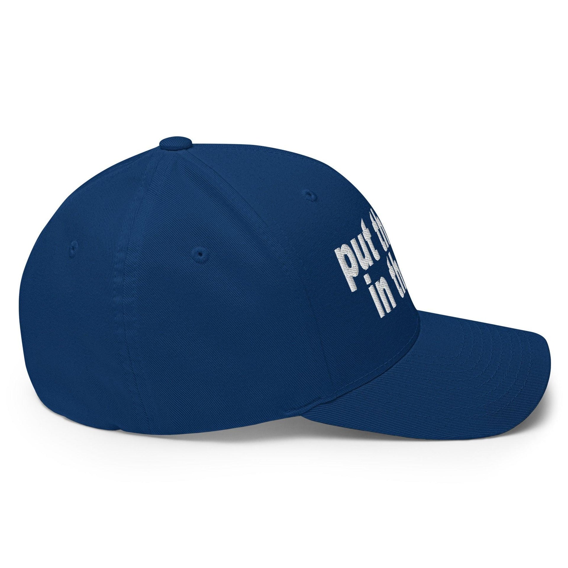 Put the Fries in the Bag Embroidered Stretch Fit Baseball Hat Capital Crowns Funny Stretch Fit