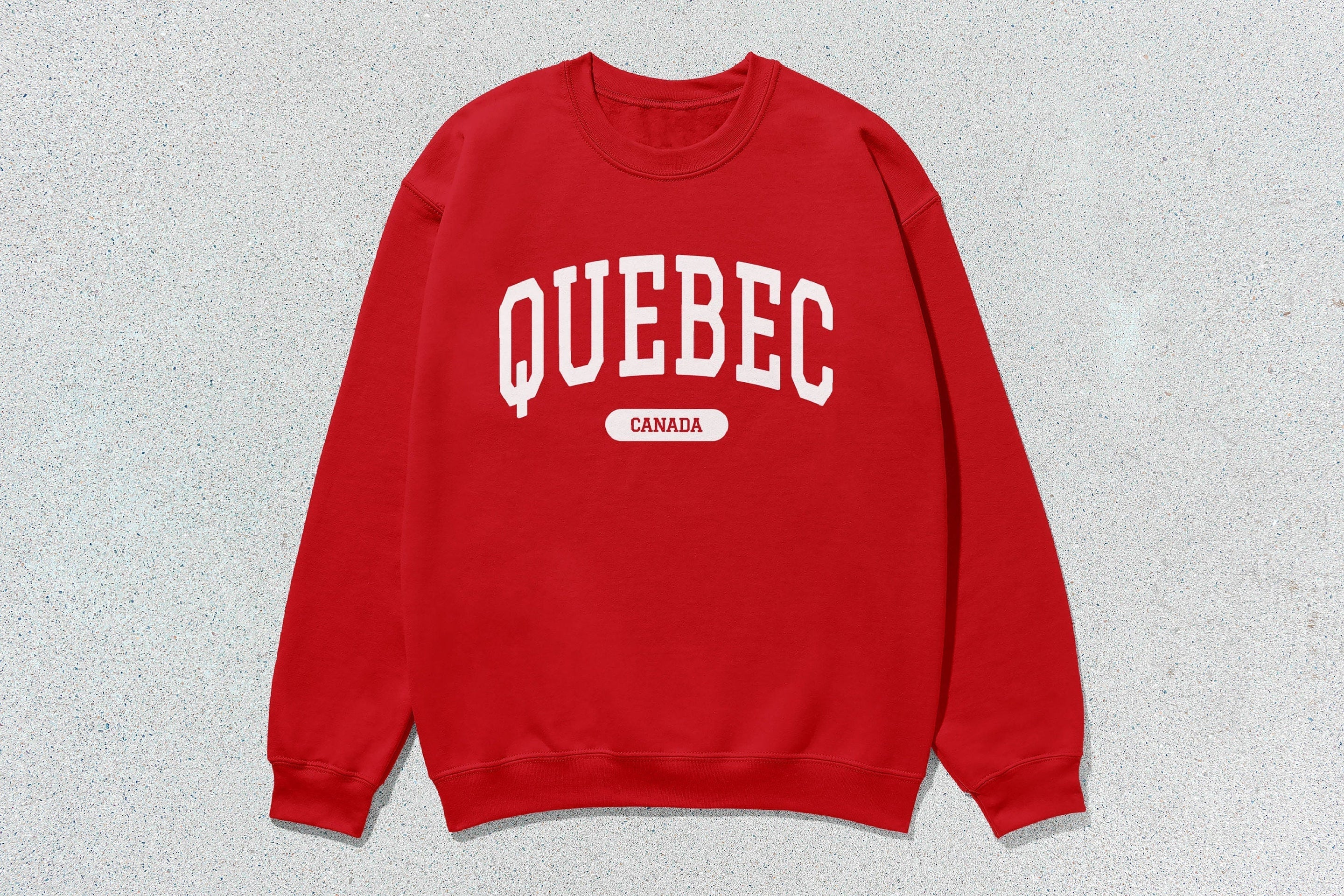 Quebec - Unisex Heavyweight Crewneck Sweatshirt Red Canada Cities crewnecks hoodies Quebec sweaters