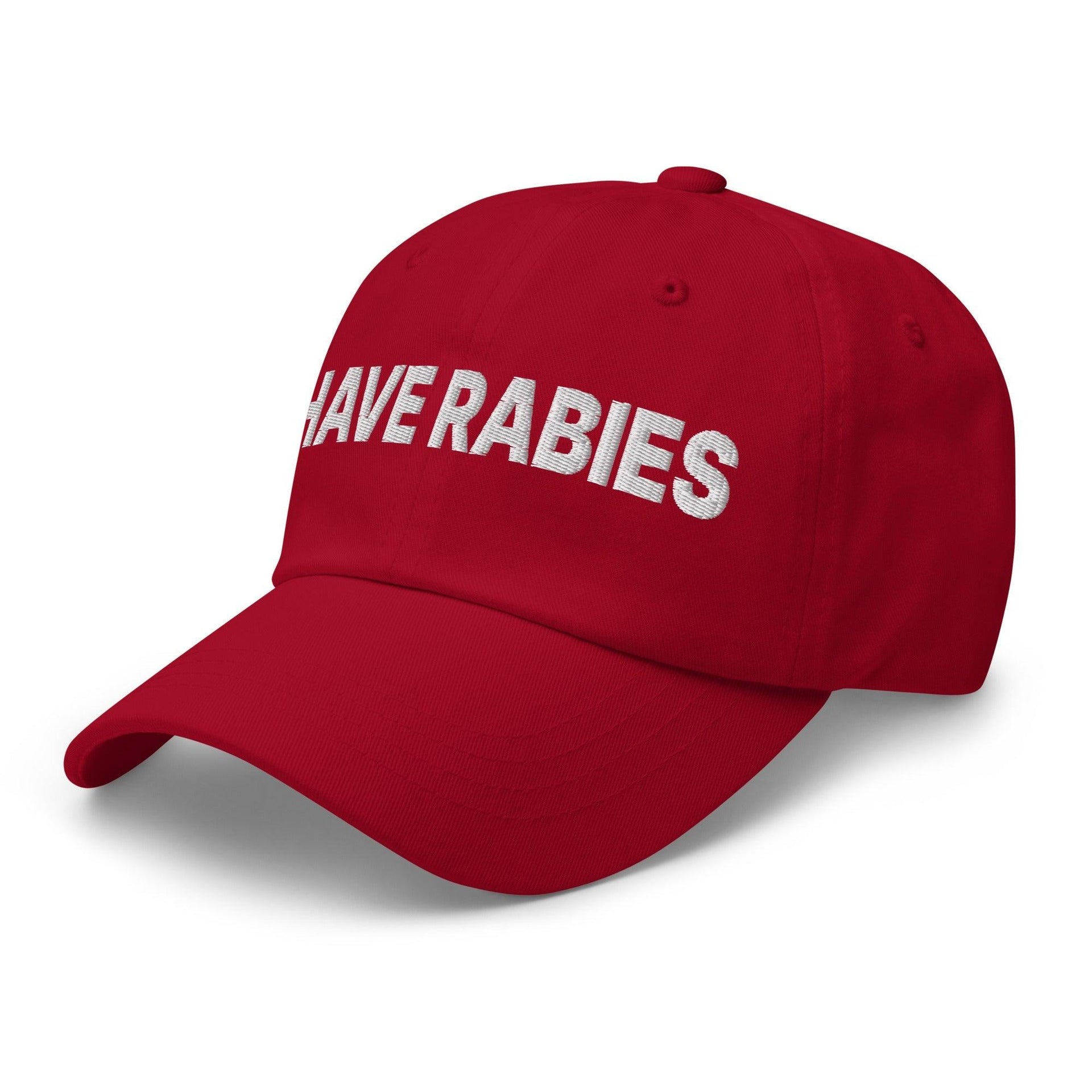 I Have Rabies Embroidered Dad Hat Capital Crowns Dad Hats Funny