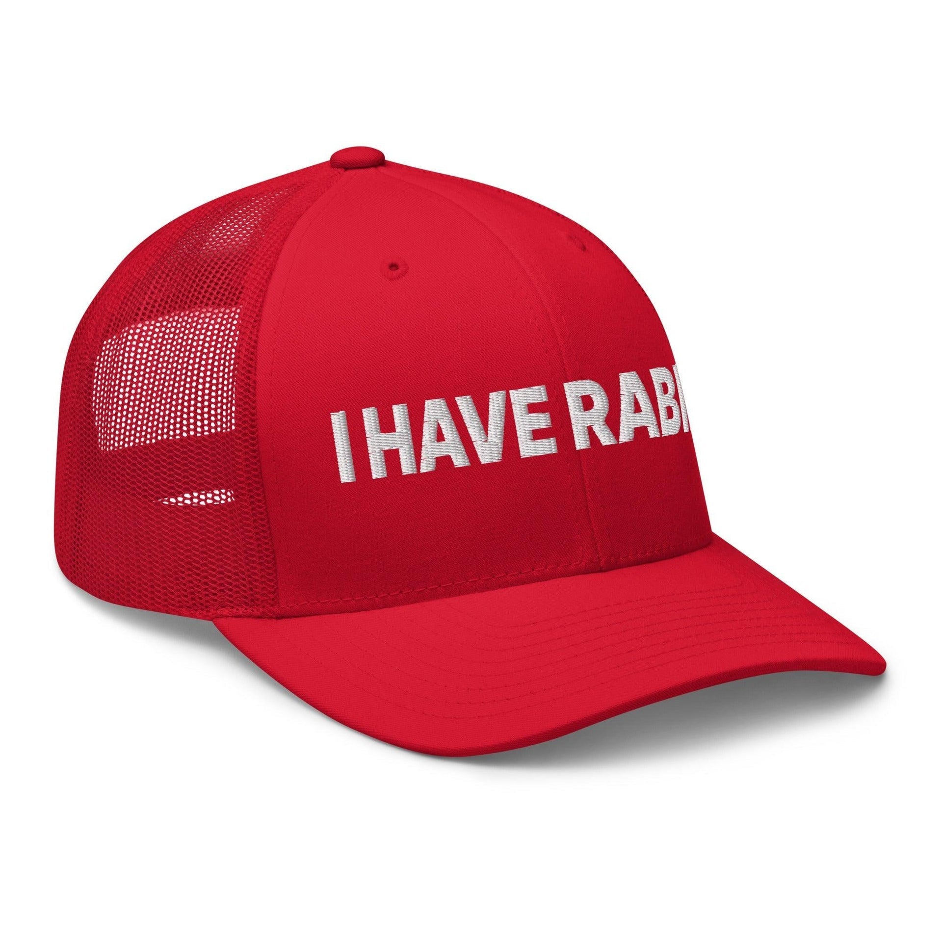 I Have Rabies Embroidered Mesh Trucker Hat Capital Crowns Funny Trucker Hats
