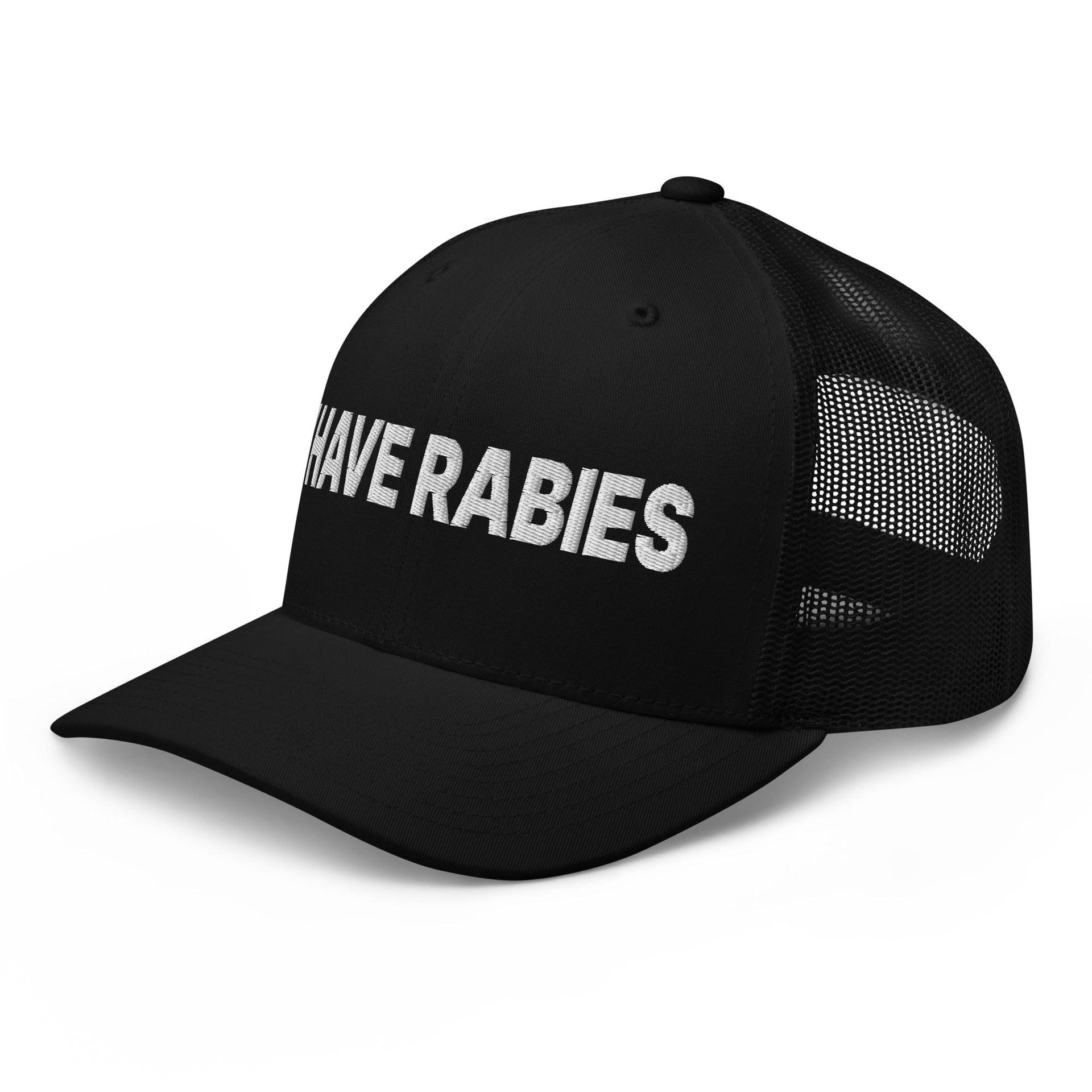 I Have Rabies Embroidered Mesh Trucker Hat Capital Crowns Funny Trucker Hats