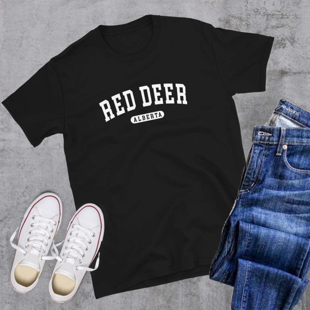 Red Deer College Tee Black Alberta Canadian City Apparel