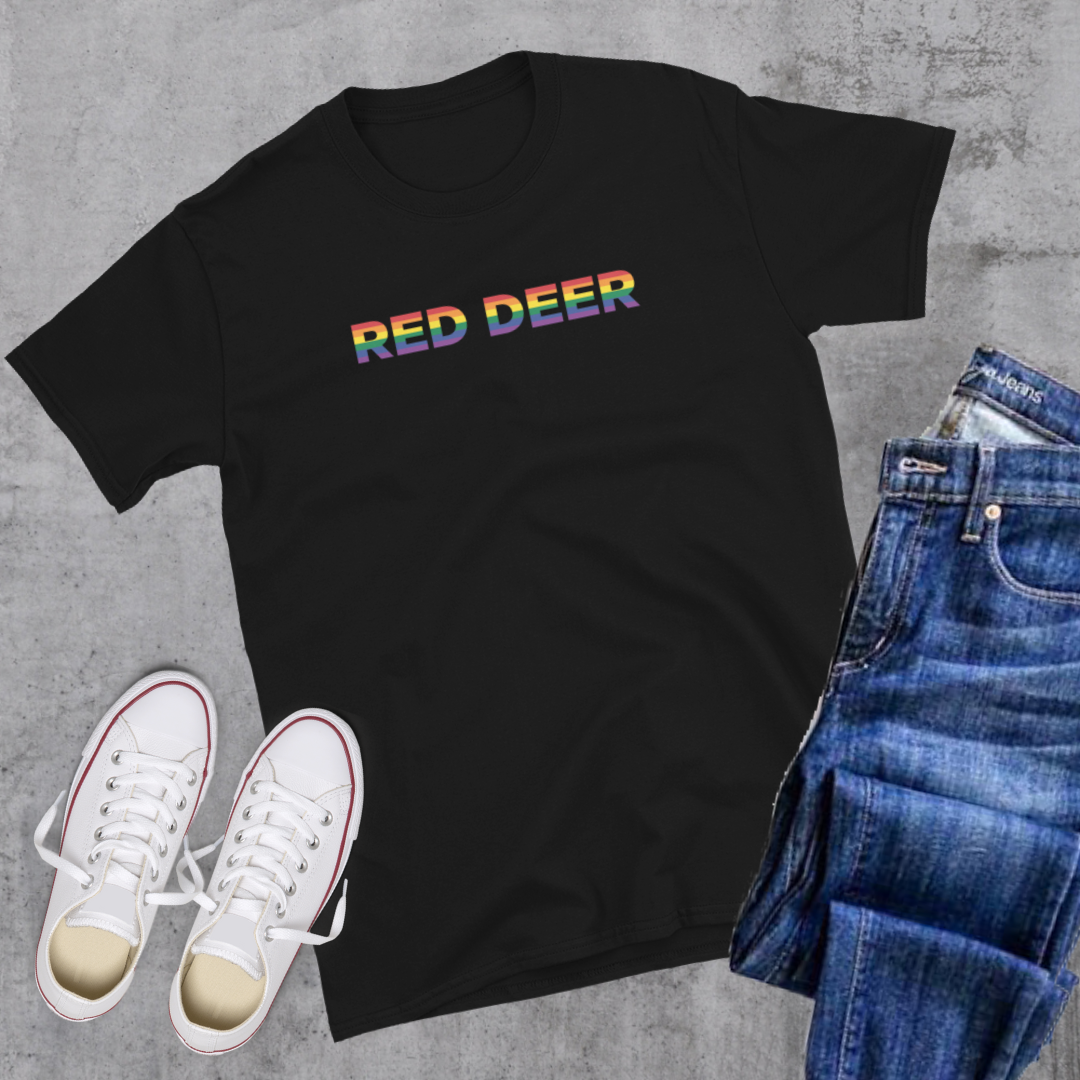 Red Deer Pride Tee Black Alberta Canadian City Apparel