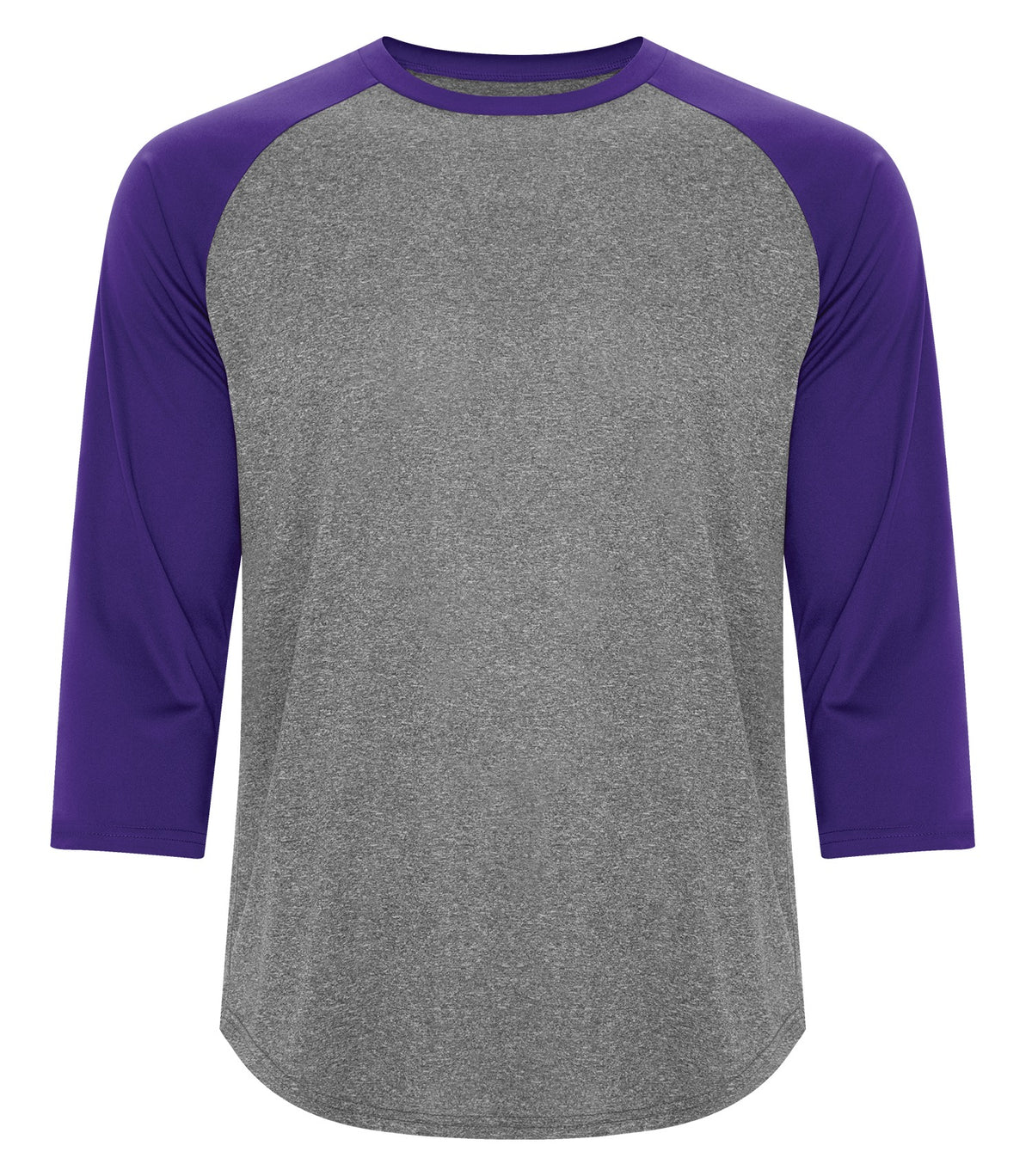 ATC S3526, Pro Team Baseball Jersey, Charcoal Heather/Purple