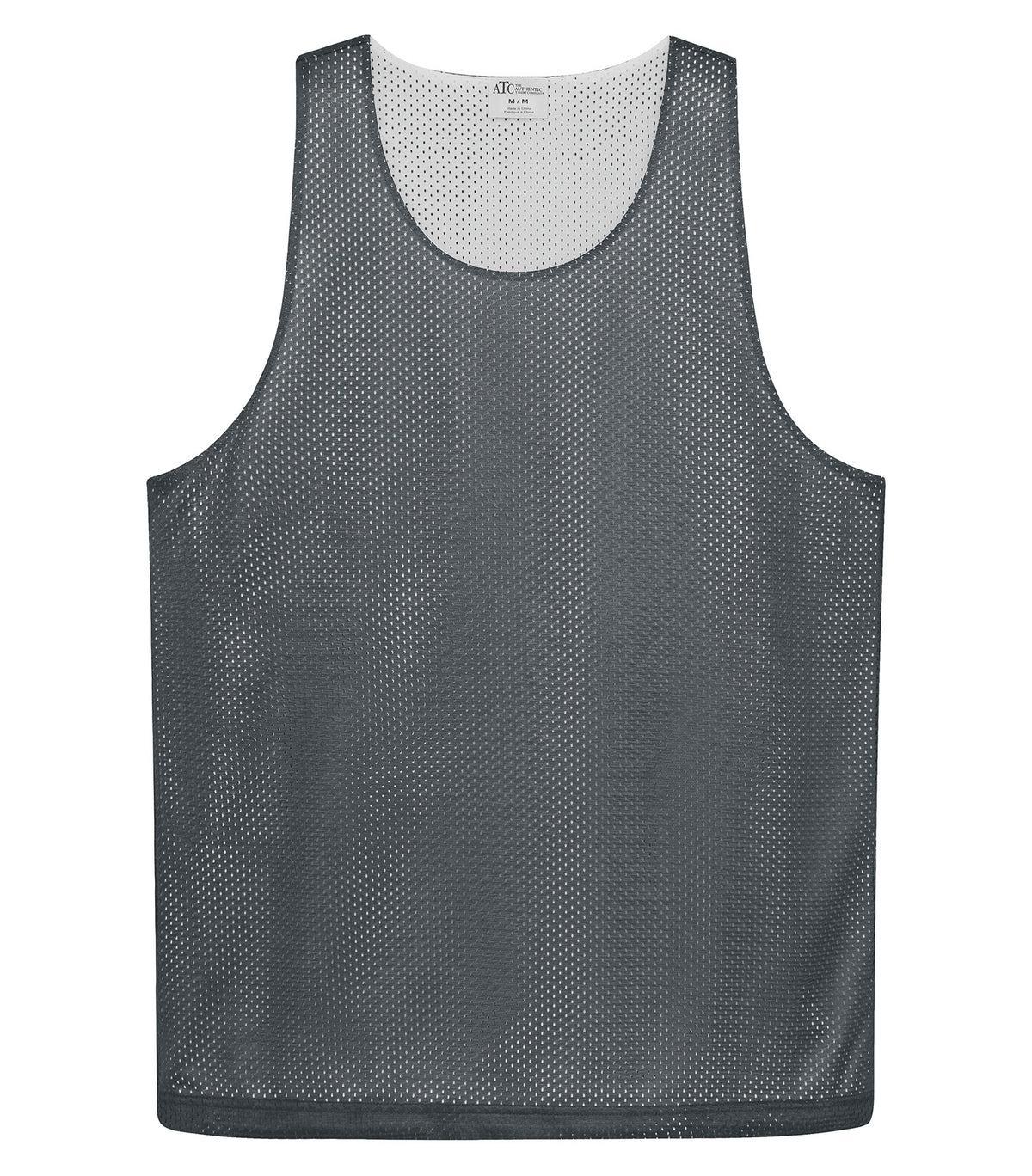 ATC S3535, Pro Club Reversible Mesh Tank Top, Iron Grey/White