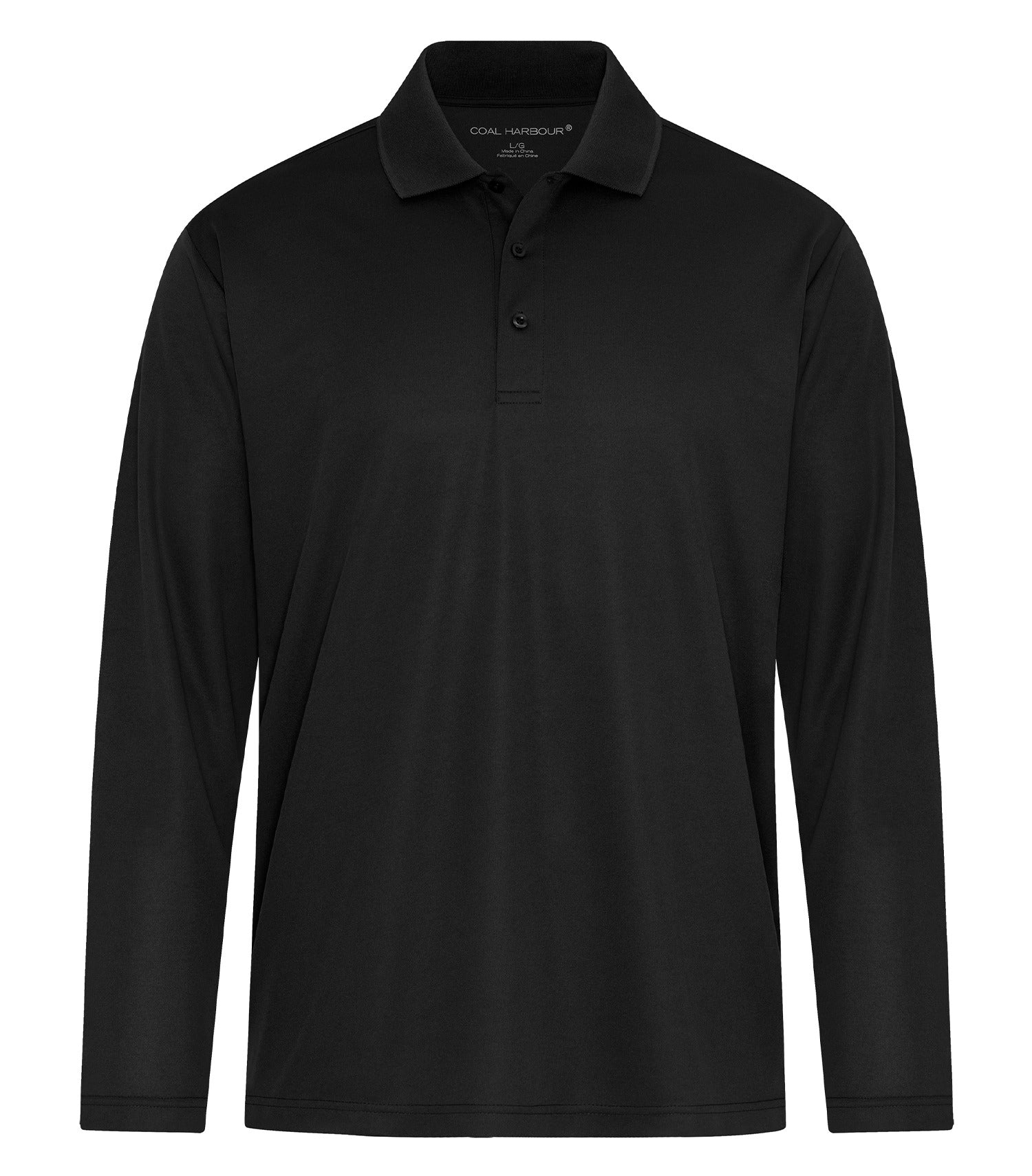 CoalHarbour - COAL HARBOUR® EVERYDAY SNAG RESISTANT LONG SLEEVE POLO. - S365LS Black CoalHarbour S365LS