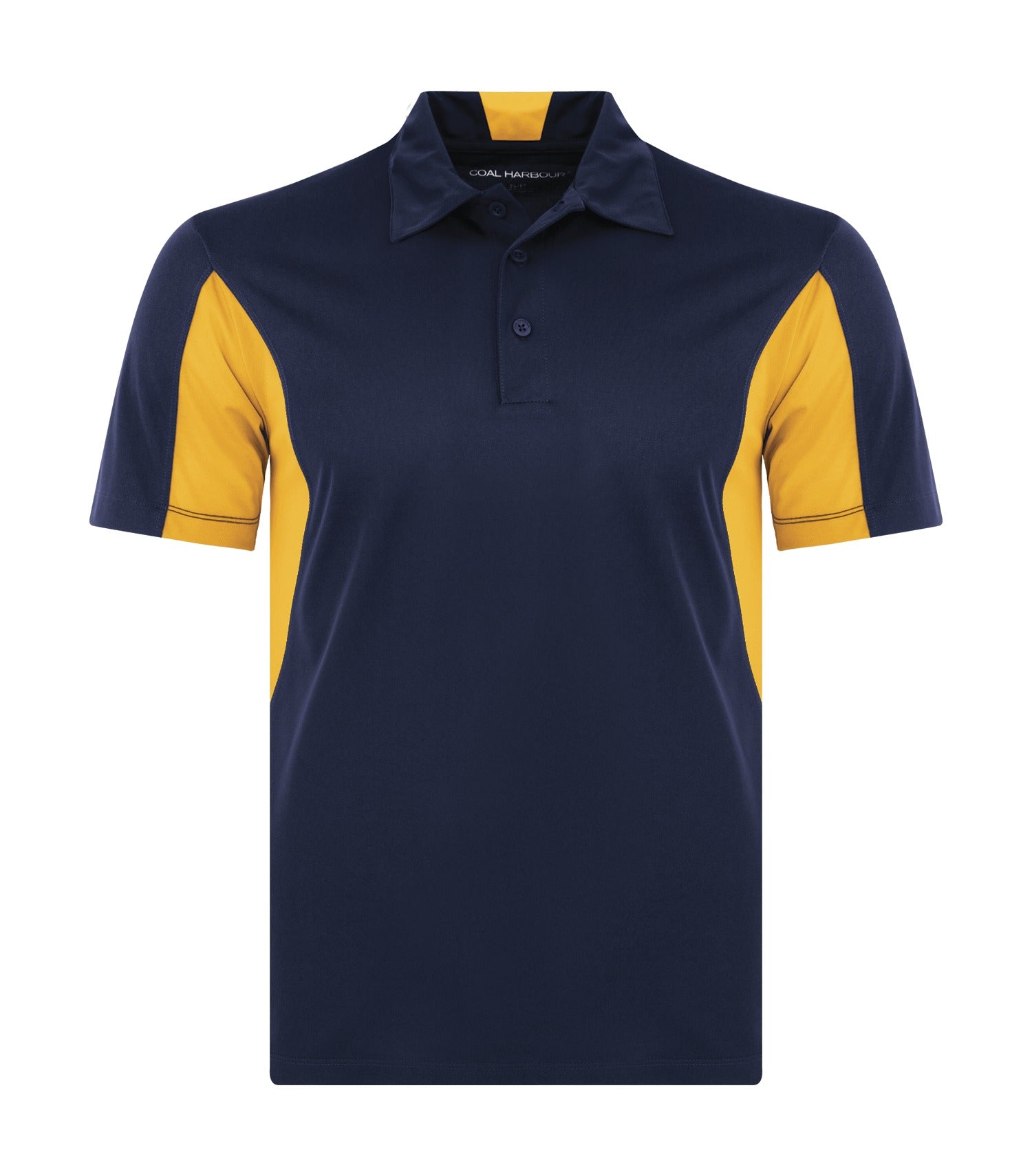 CoalHarbour - COAL HARBOUR® SNAG RESISTANT COLOUR BLOCK POLO. - S4001 True Navy Gold CoalHarbour S4001