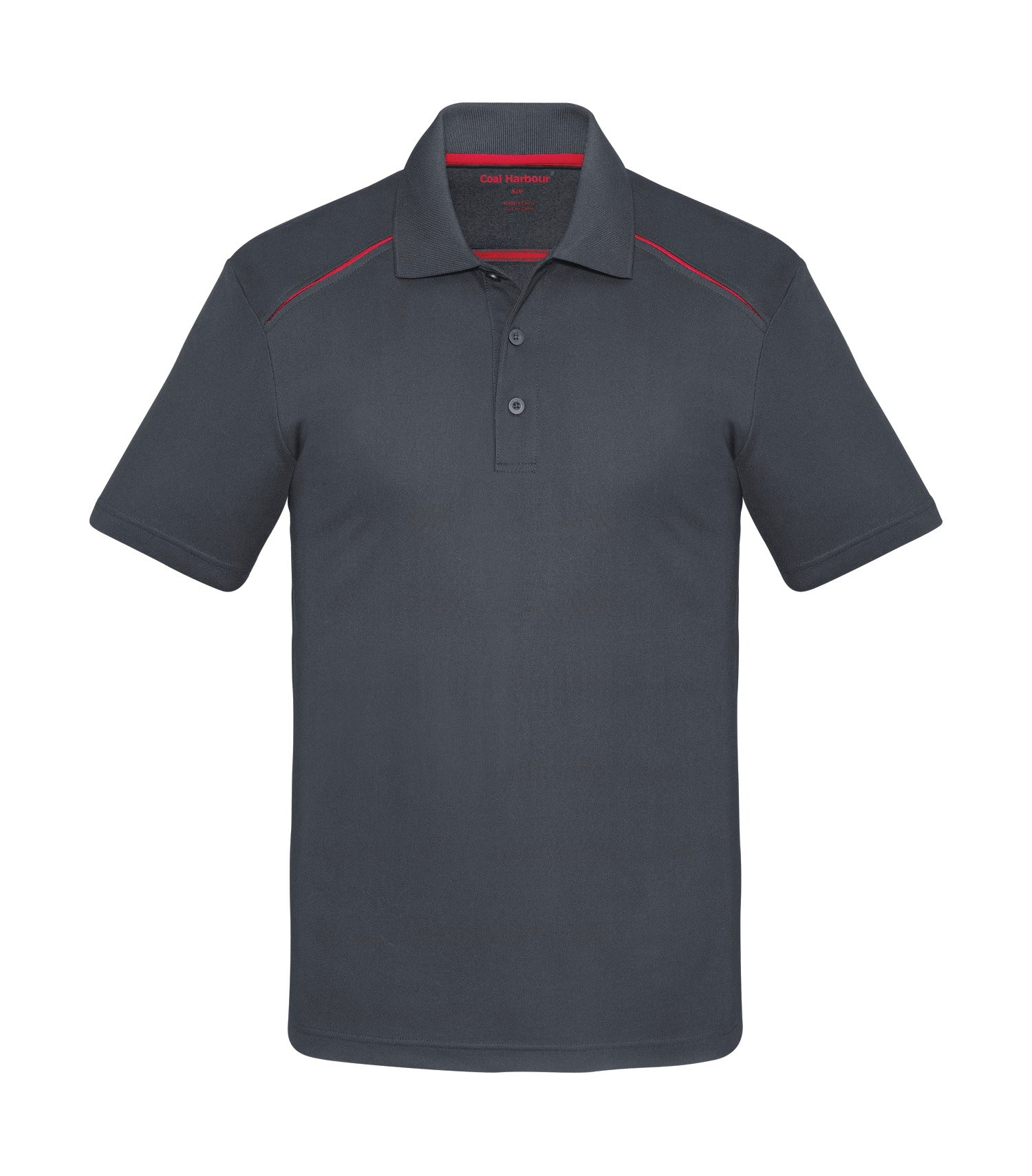 CoalHarbour - COAL HARBOUR® SNAG RESISTANT CONTRAST INSET POLO. - S4002 Iron Grey Red CoalHarbour S4002