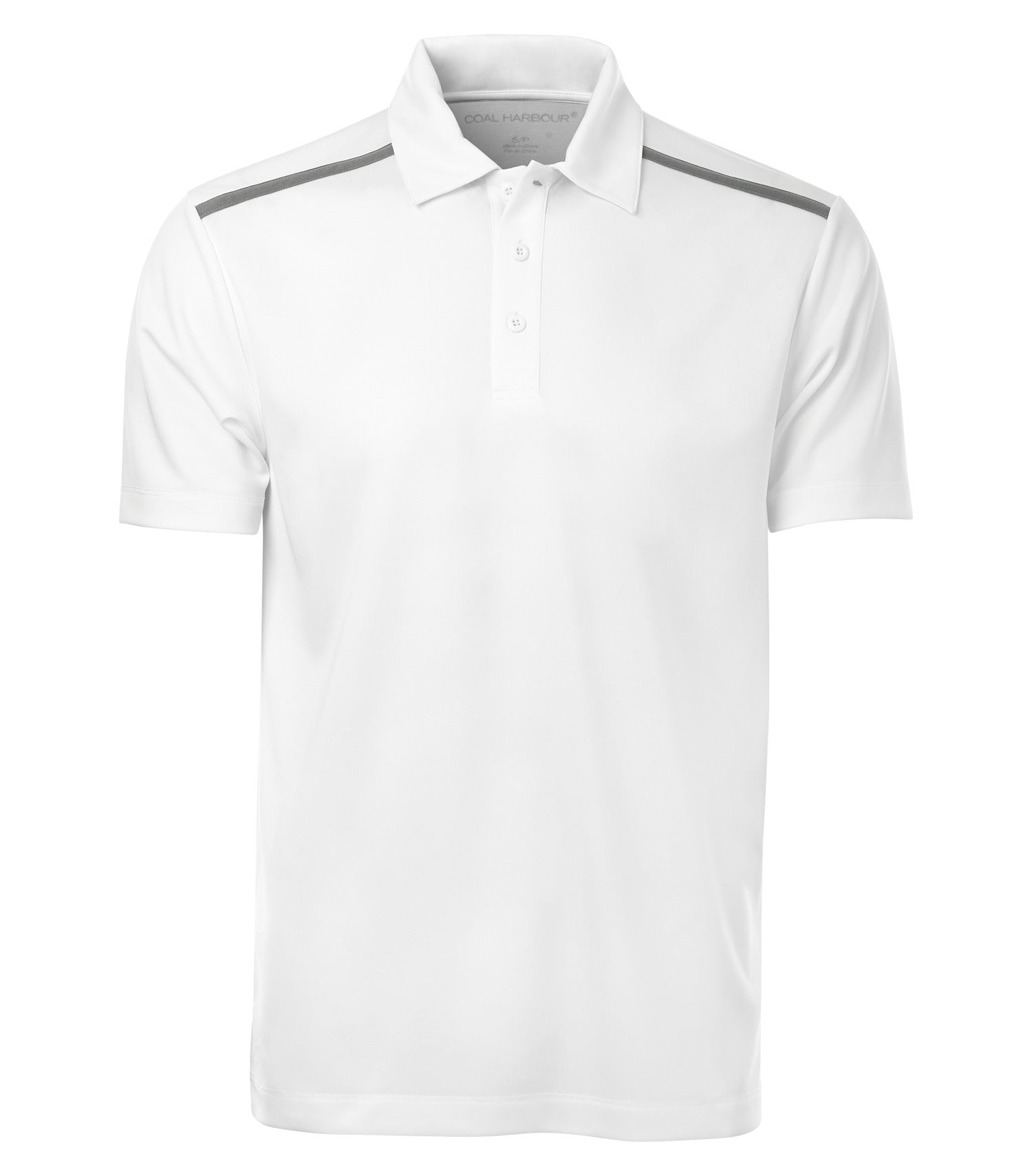 CoalHarbour - DISCONTINUED COAL HARBOUR® EVERYDAY COLOUR BLOCK POLO. - S4008 White Steel Grey CoalHarbour S4008