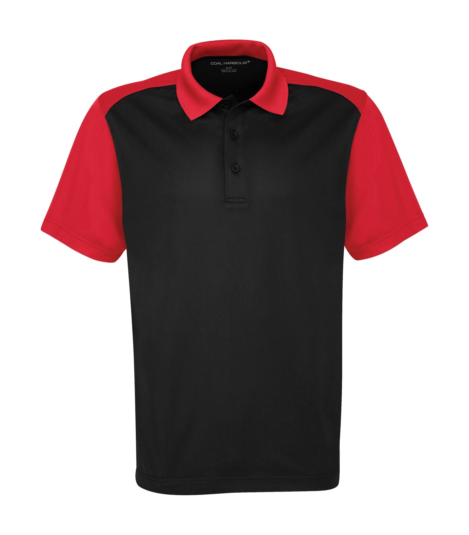 CoalHarbour - DISCONTINUED COAL HARBOUR® SNAG RESISTANT CREW POLO. - S4017 Black True Red XS CoalHarbour S4017