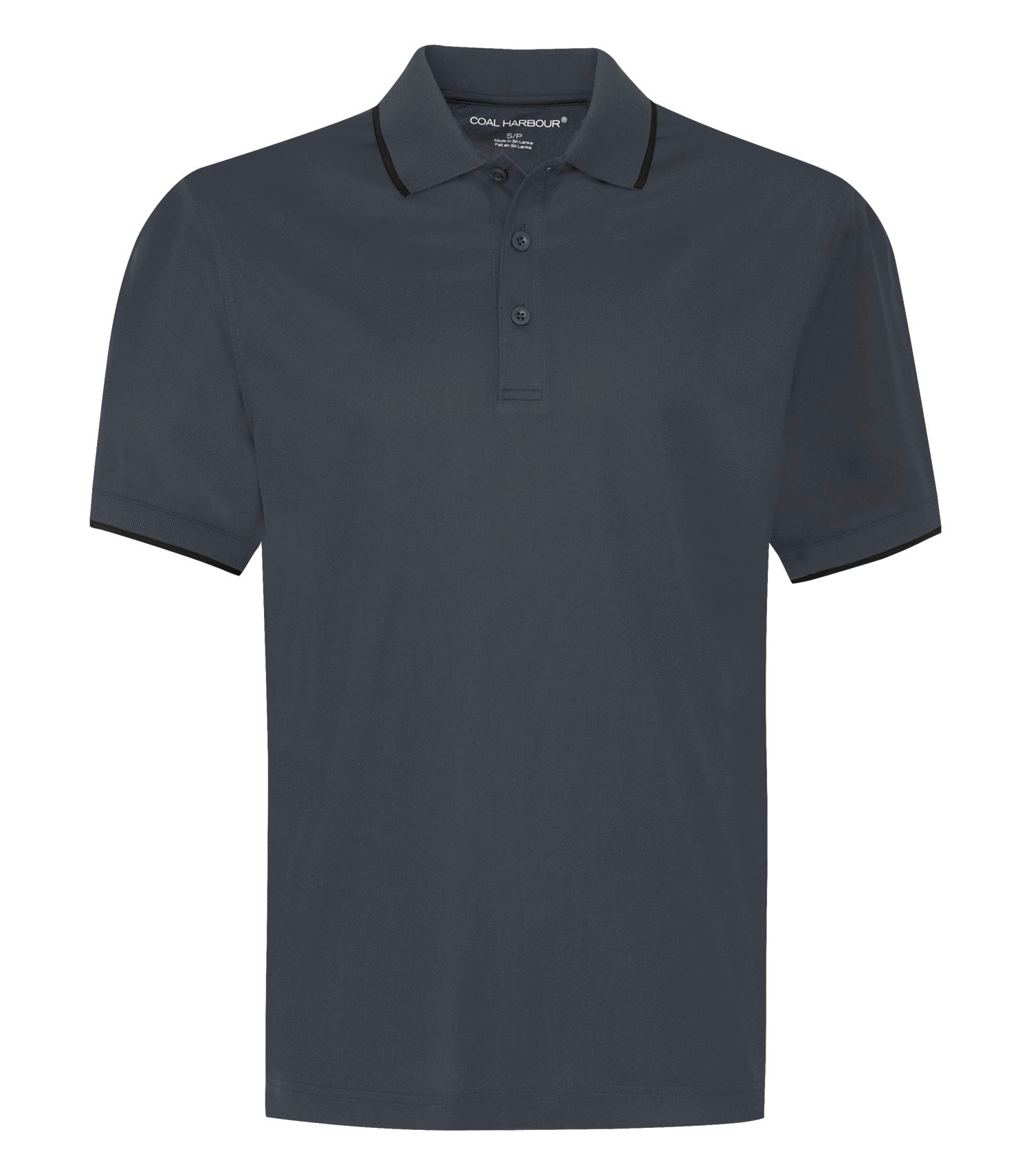 CoalHarbour - DISCONTINUED COAL HARBOUR® SNAG RESISTANT TIPPED COLLAR POLO. - S4018 Iron Grey Black CoalHarbour S4018